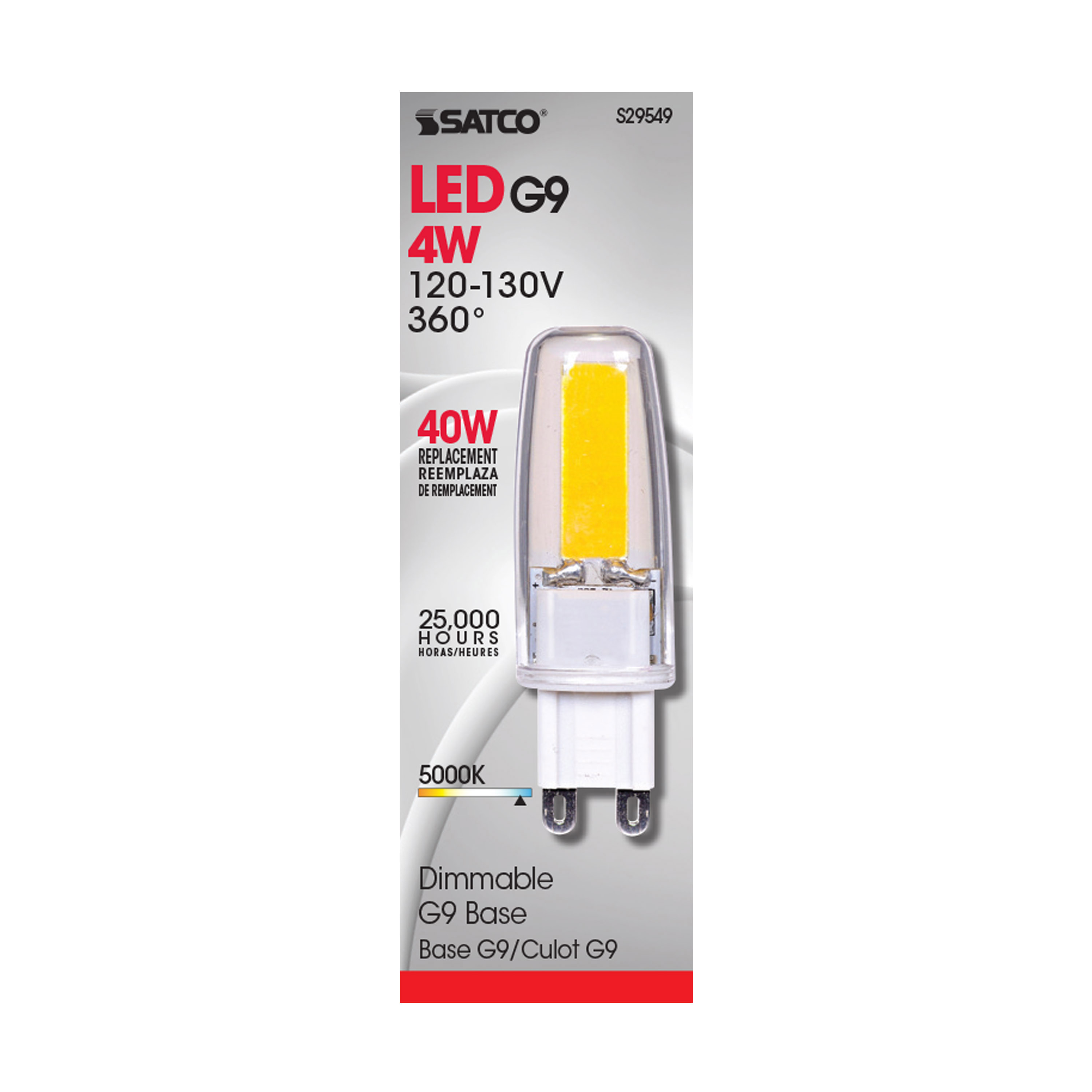 LED4W JCD/G9 120-130V 5000K - S29549