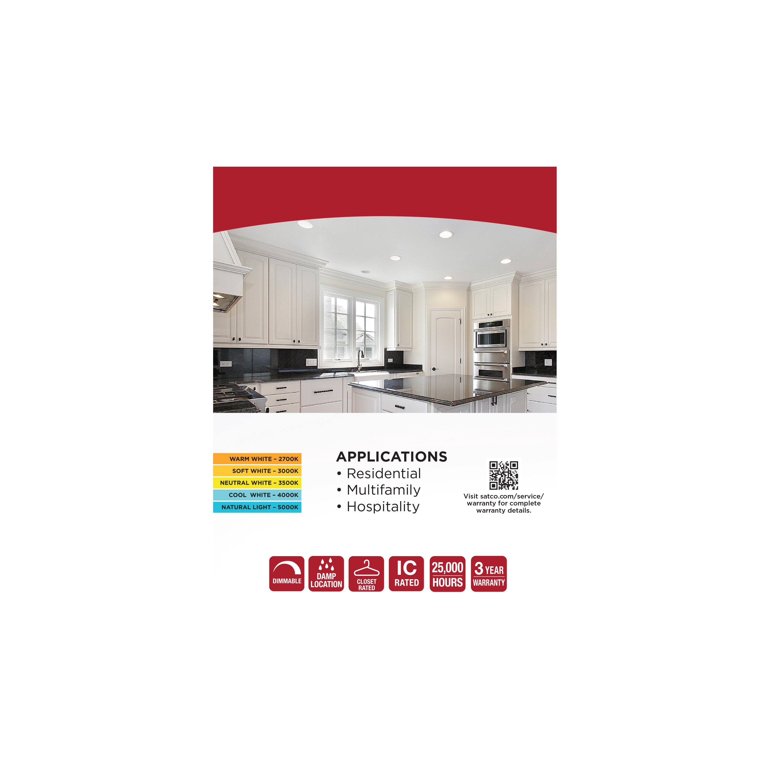 8.5WLED/4''TRIM/5CCT/120V/2PK - S29598