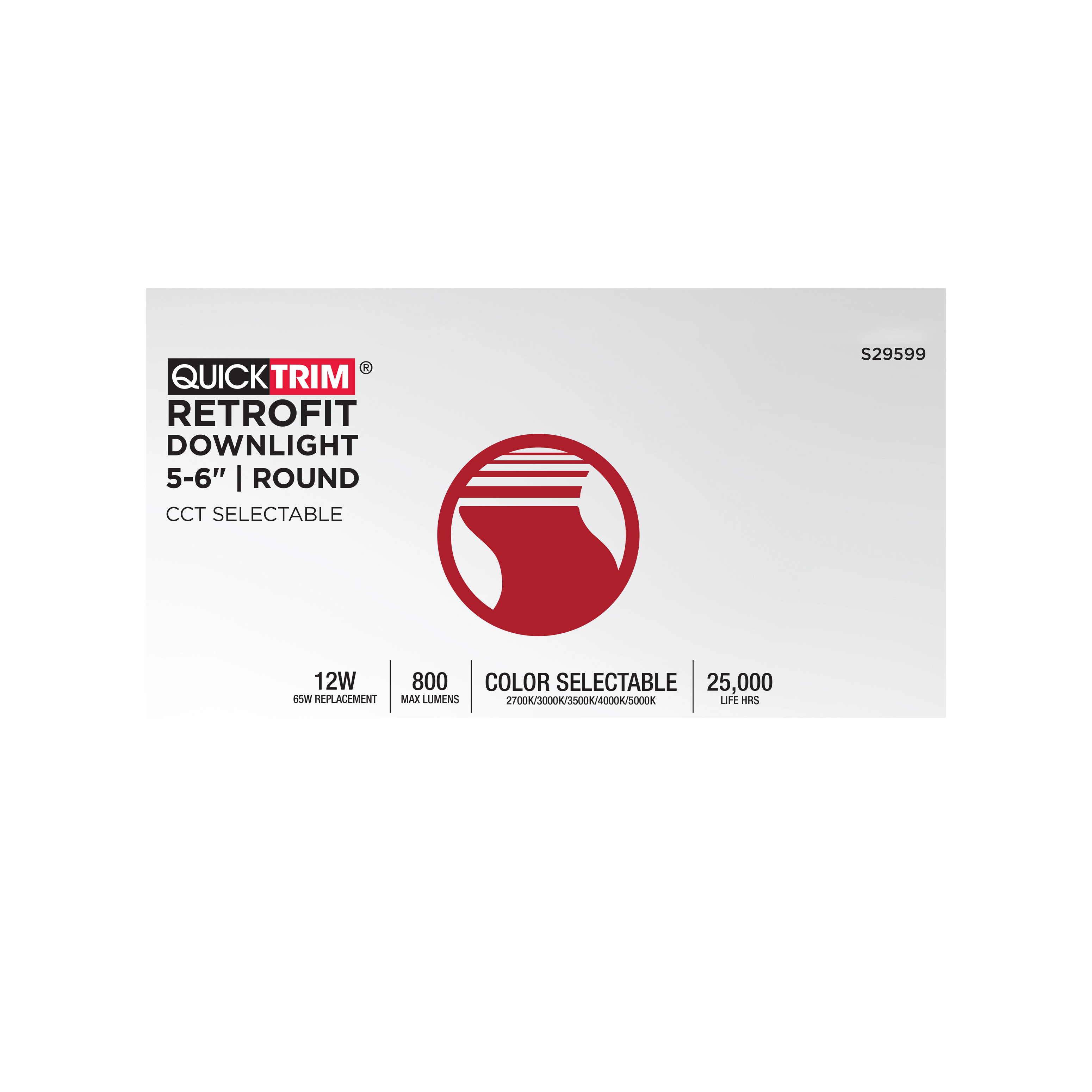 12WLED/5-6''TRIM/5CCT/120V/2PK - S29599