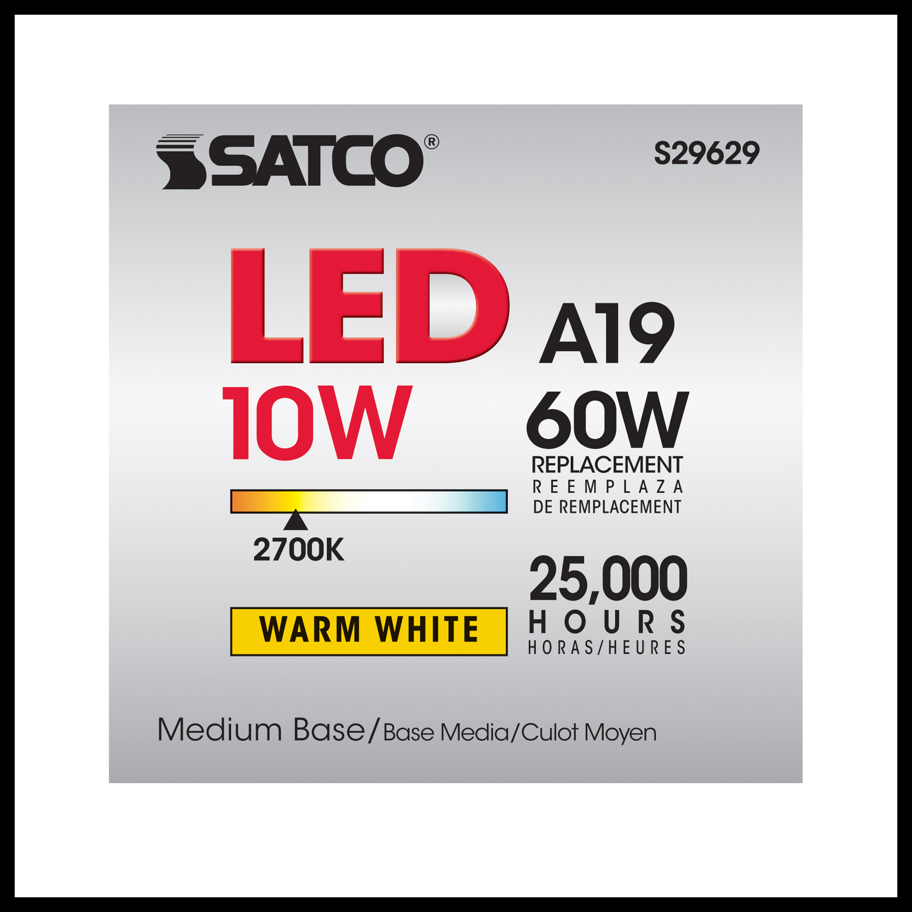 10A19/LED/2700K/800L/120V - S29629