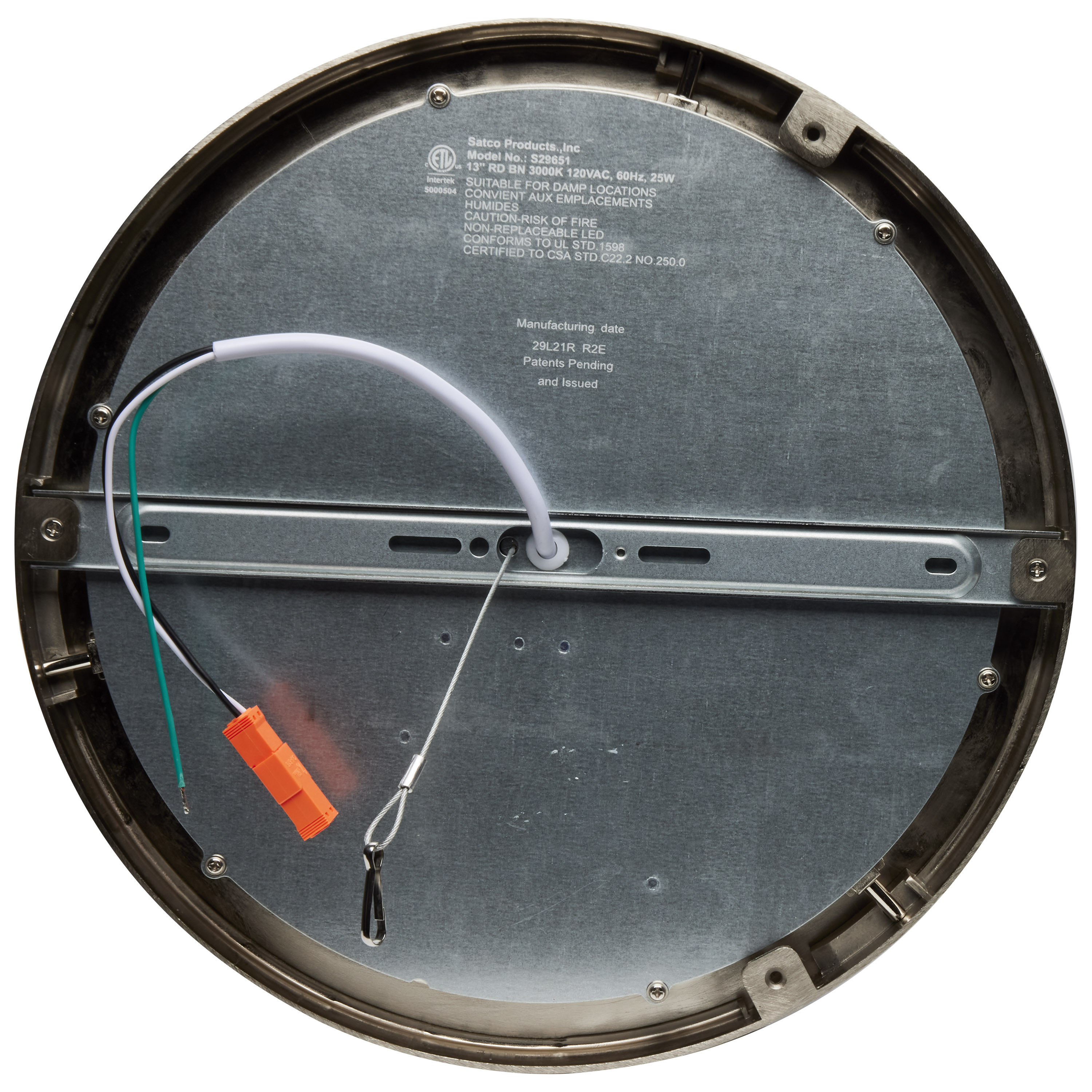 25W/LED/13"FLUSH/30K/RD/BN - S29651