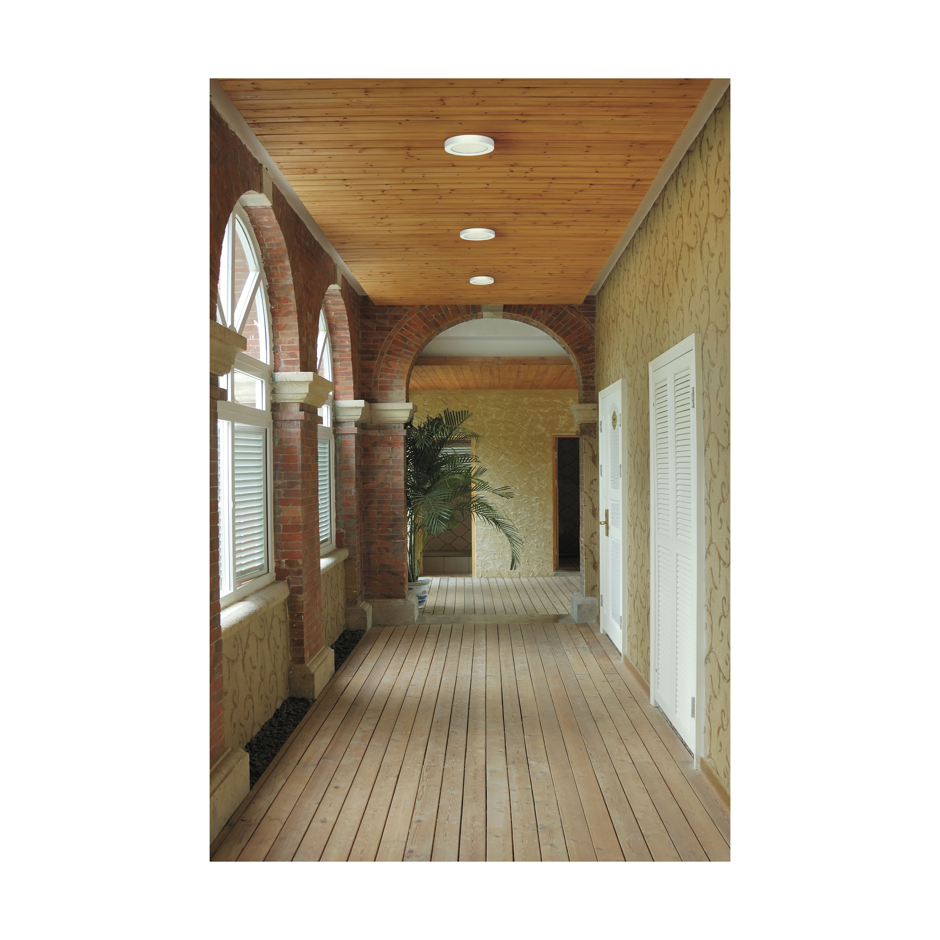 13.5W/LED/7"FLUSH/40K/RD/WH - S29655