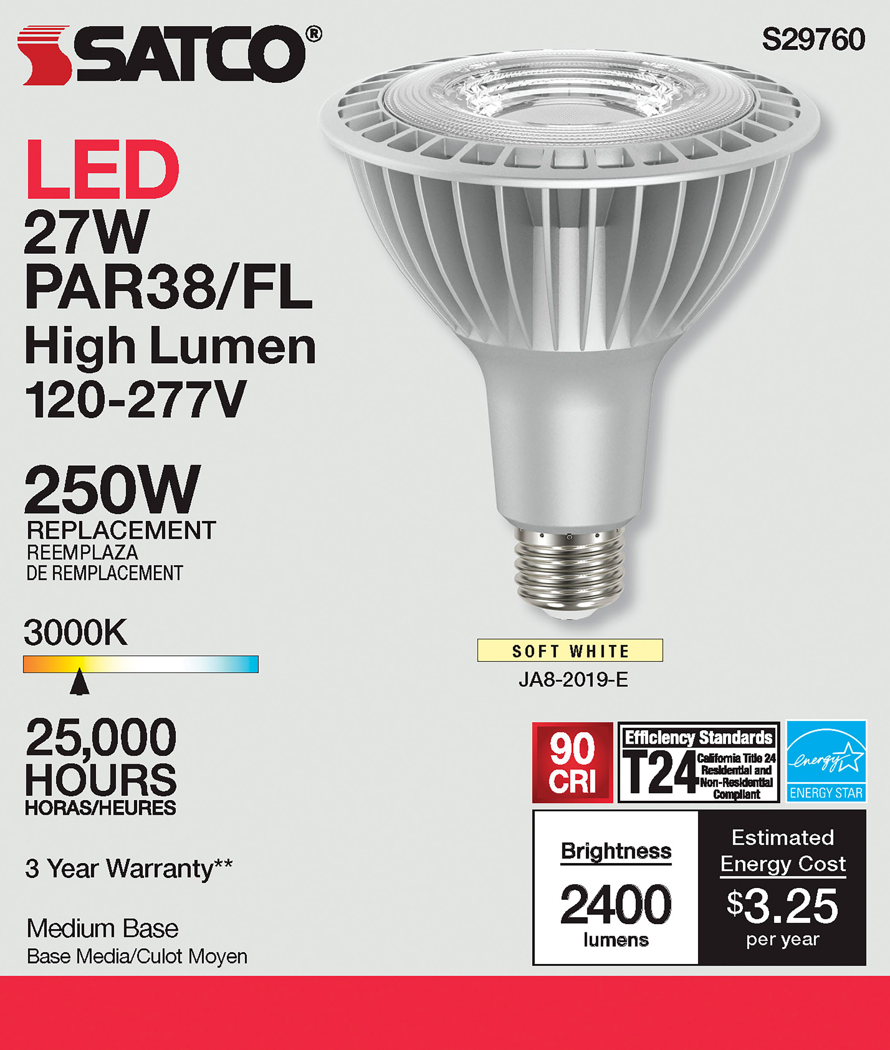 27PAR38/LED/930/HL/120-277V - S29760