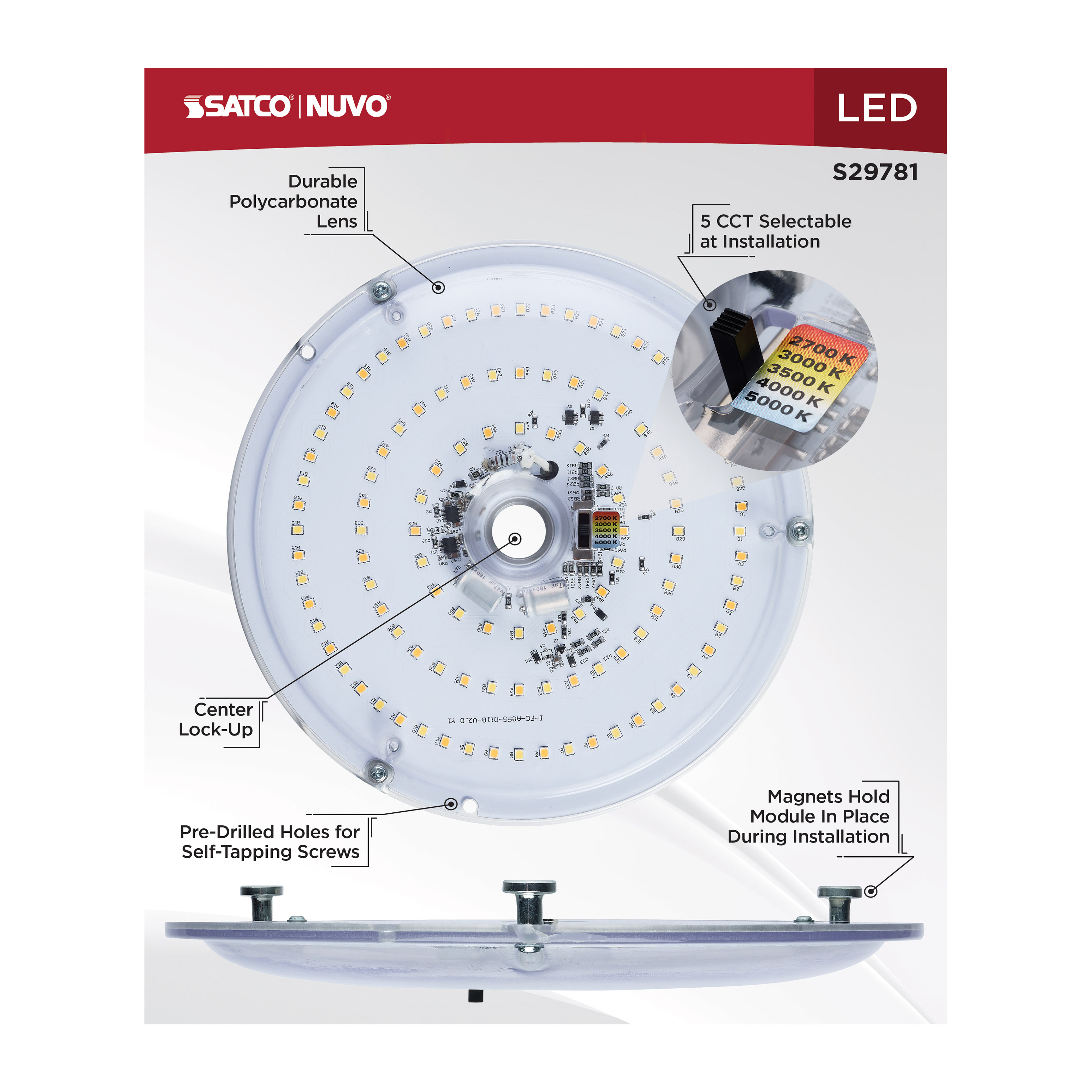 21W 5CCT CIRCULAR LED RETROFIT - S29781