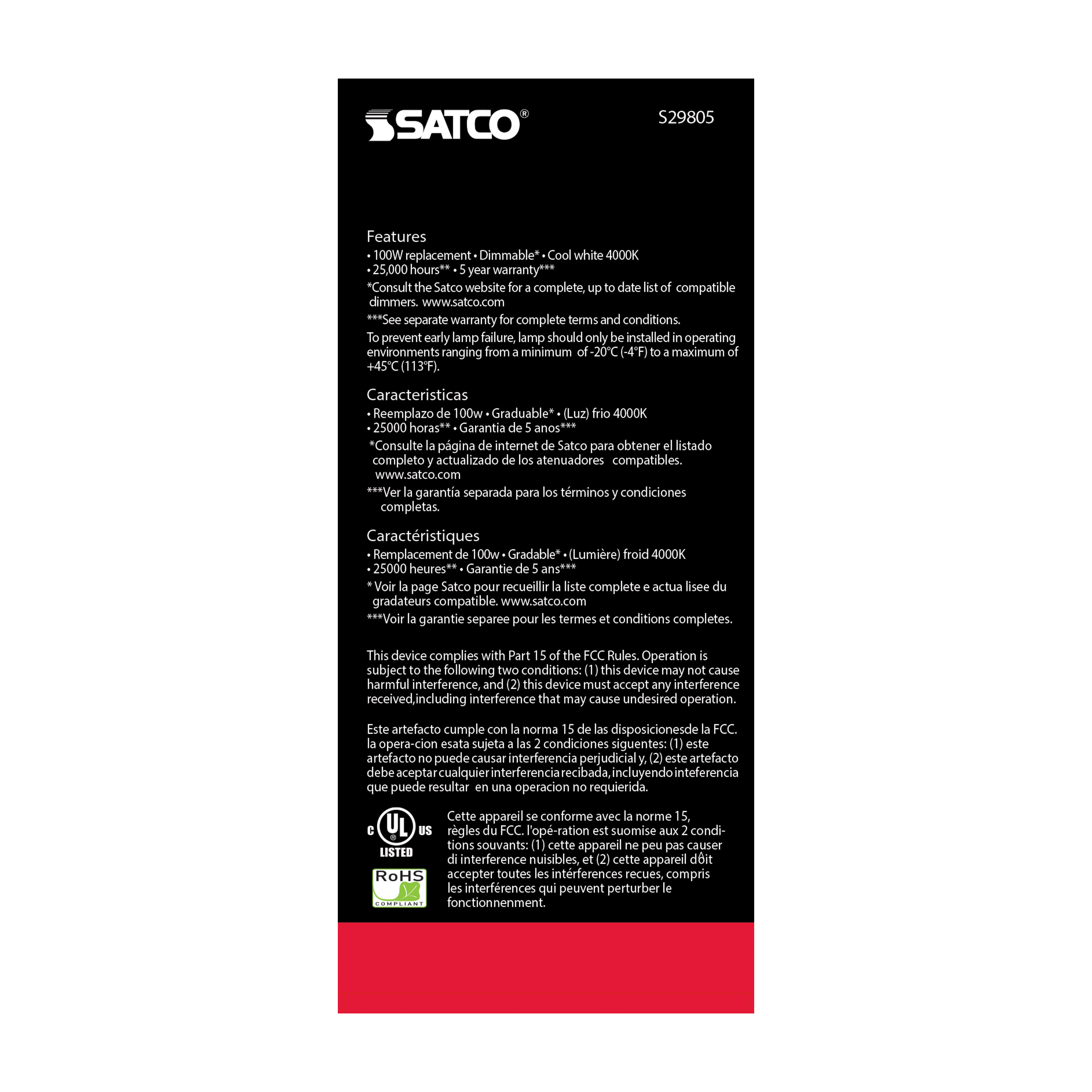 15A19/LED/40K/1600/120V/GU24 - S29805