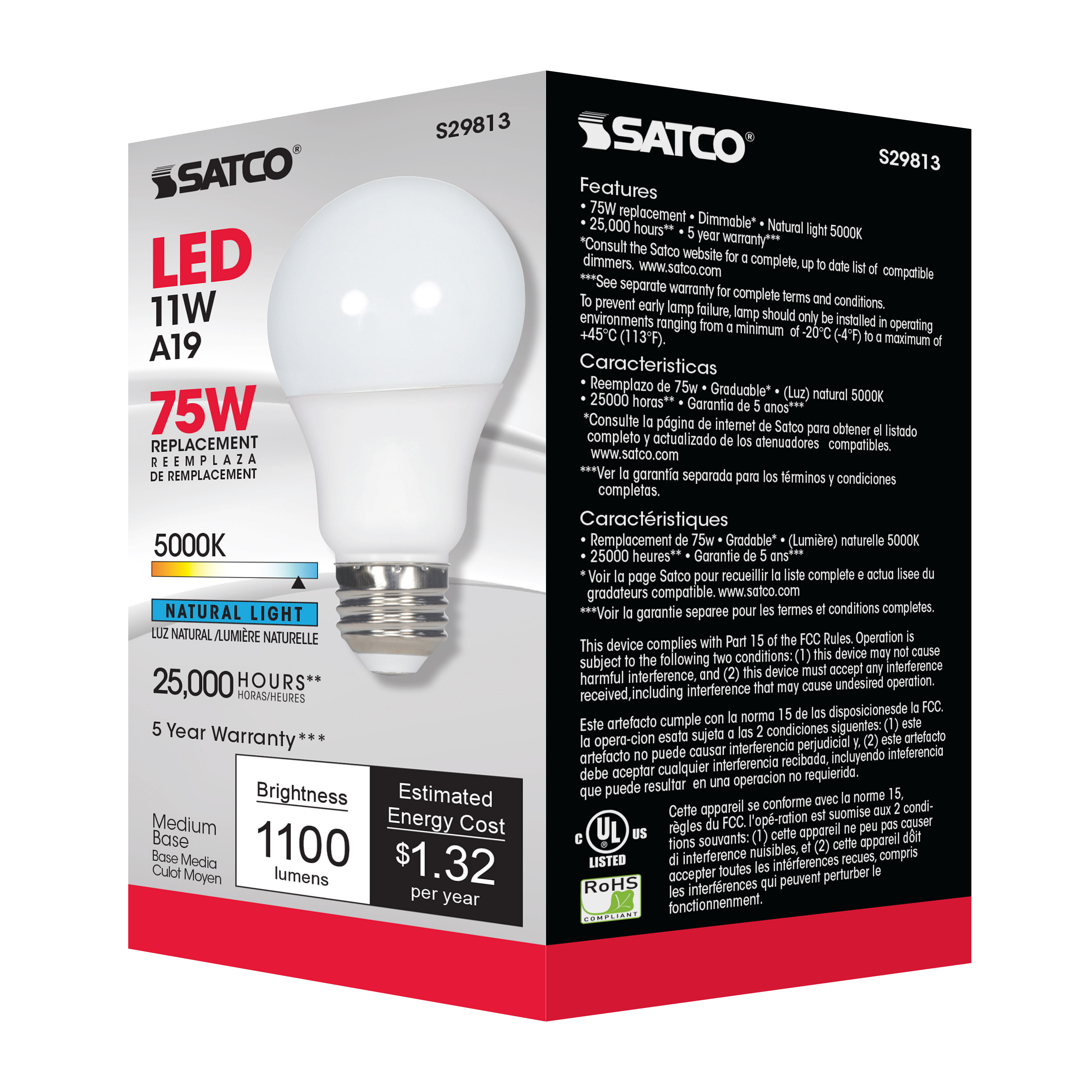 11A19/LED/5000K/1100L/120V/D - S29813