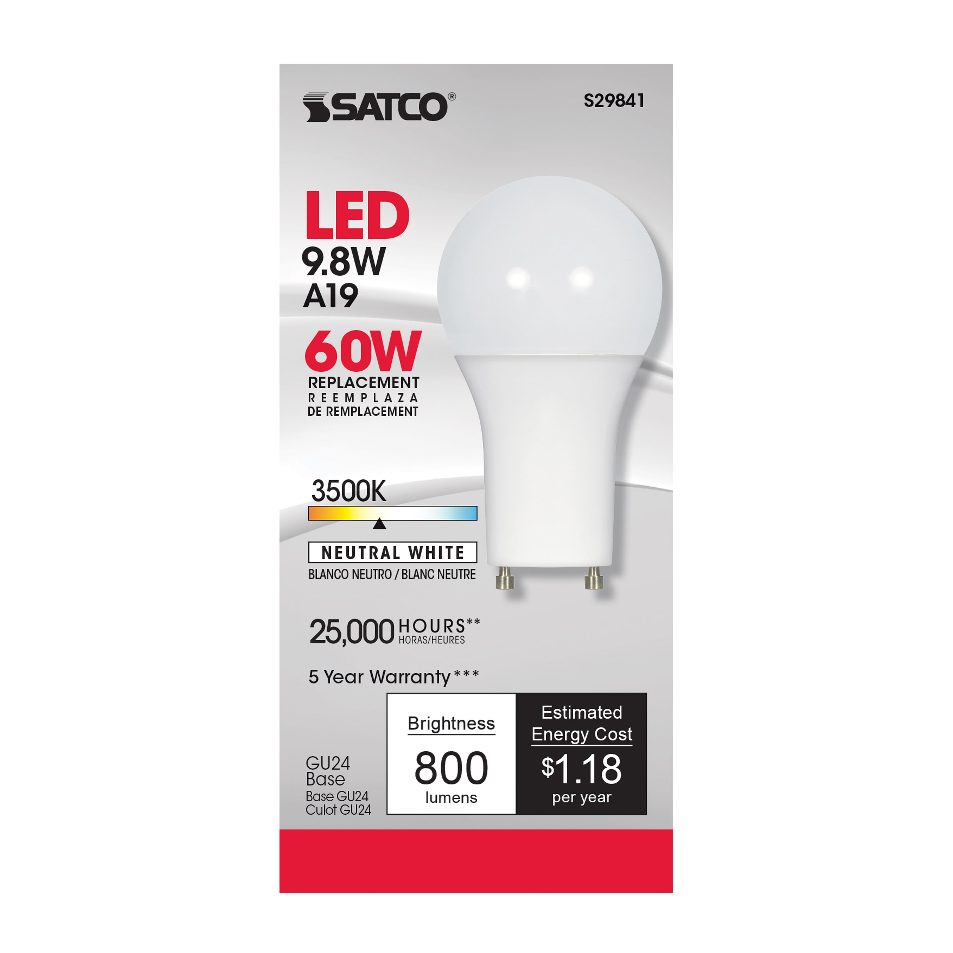 9.8A19/OMNI/220/LED/35K/GU24 - S29841