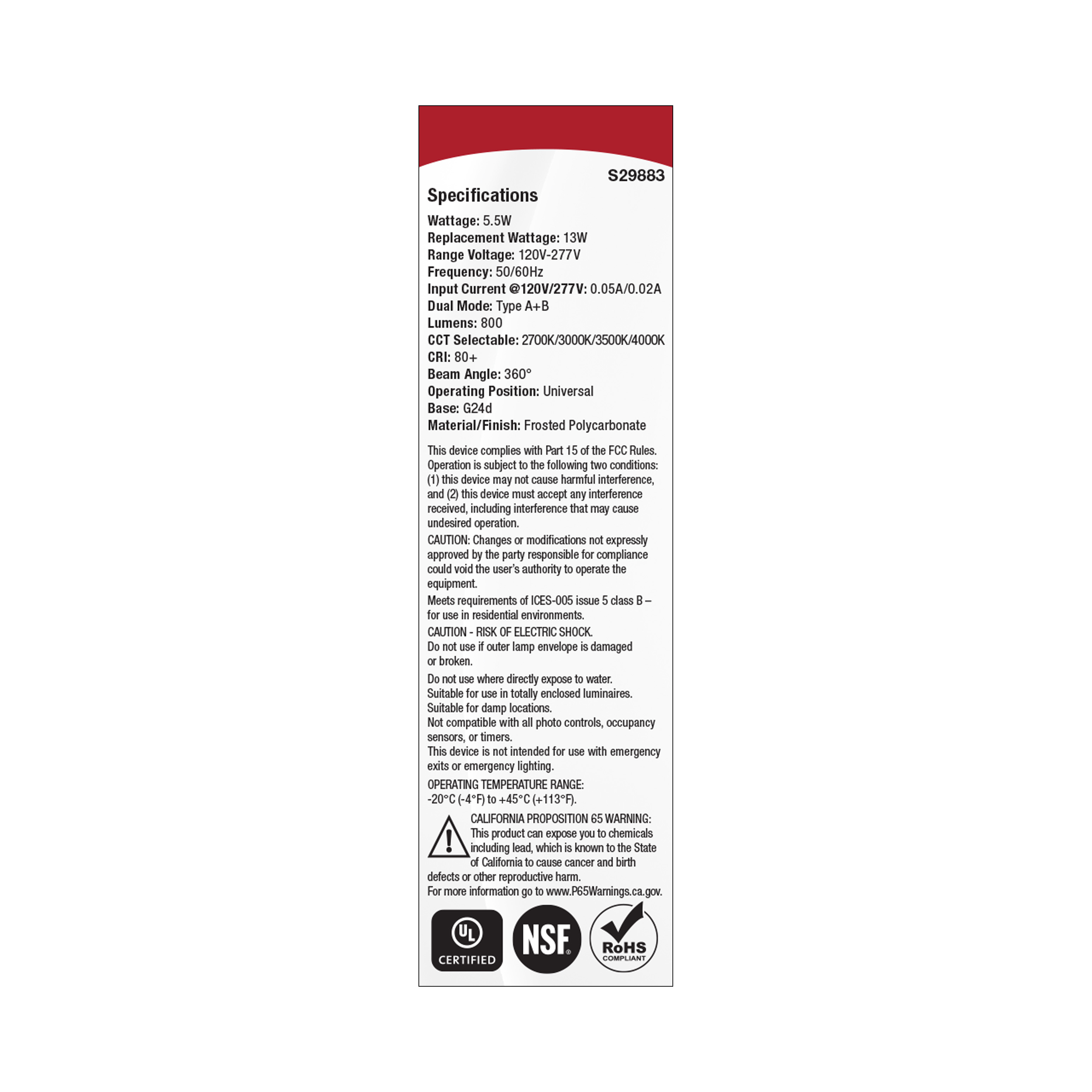 5.5WPLCL/8CCT4/G24D/OAB/U - S29883