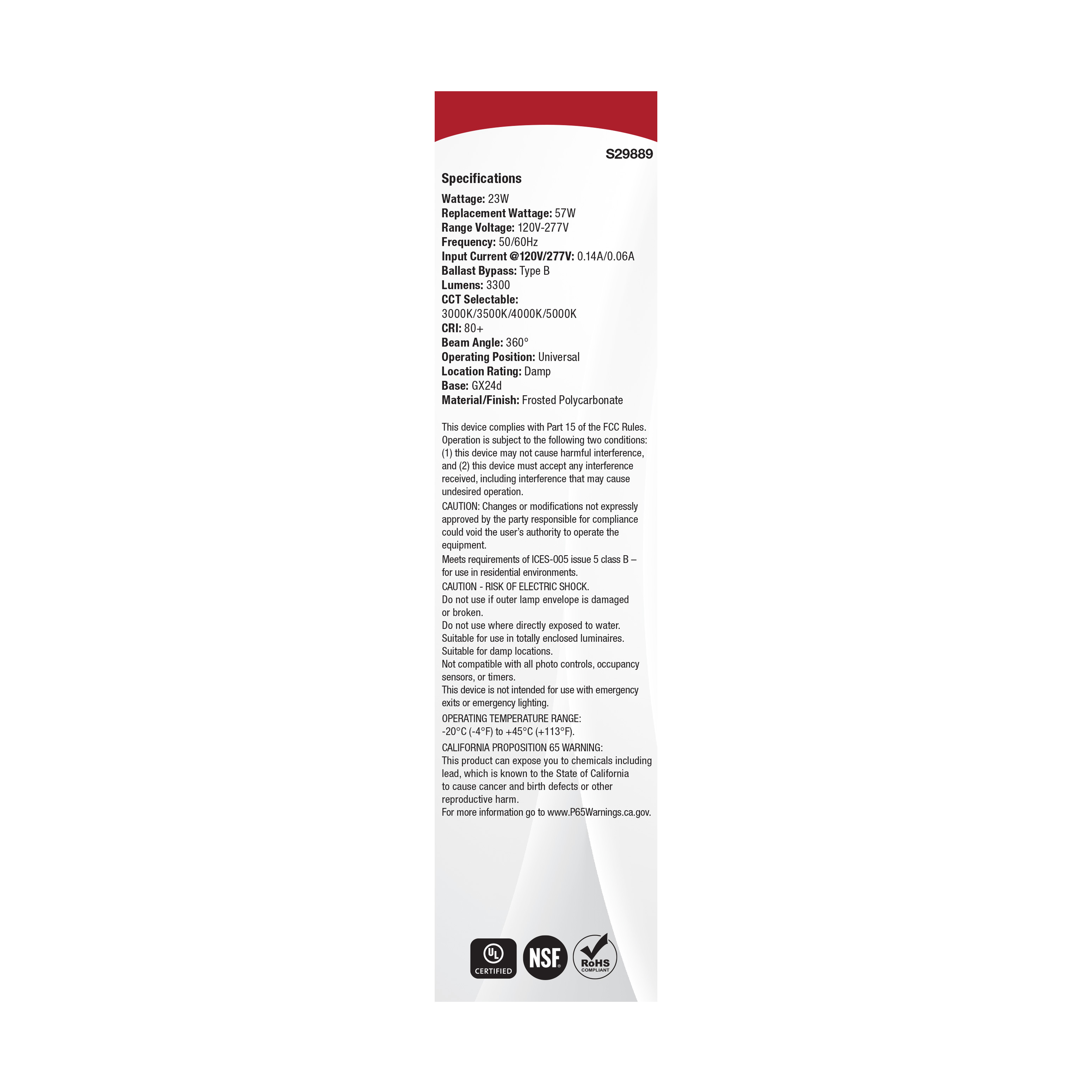 23WPLTL/8CCT4/GX24D/OB/U - S29889