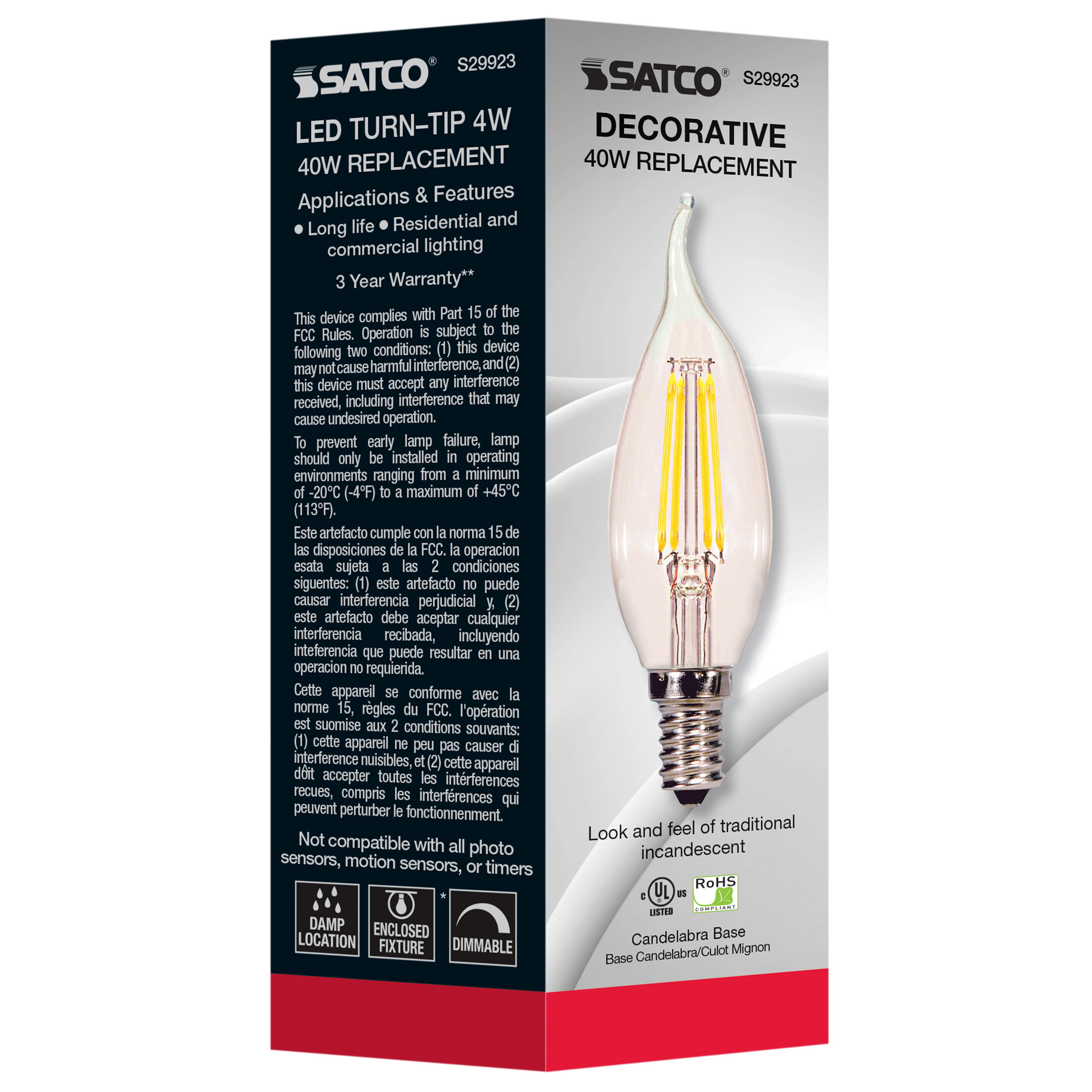 4W CFC/LED/27K/CL/120V - S29923