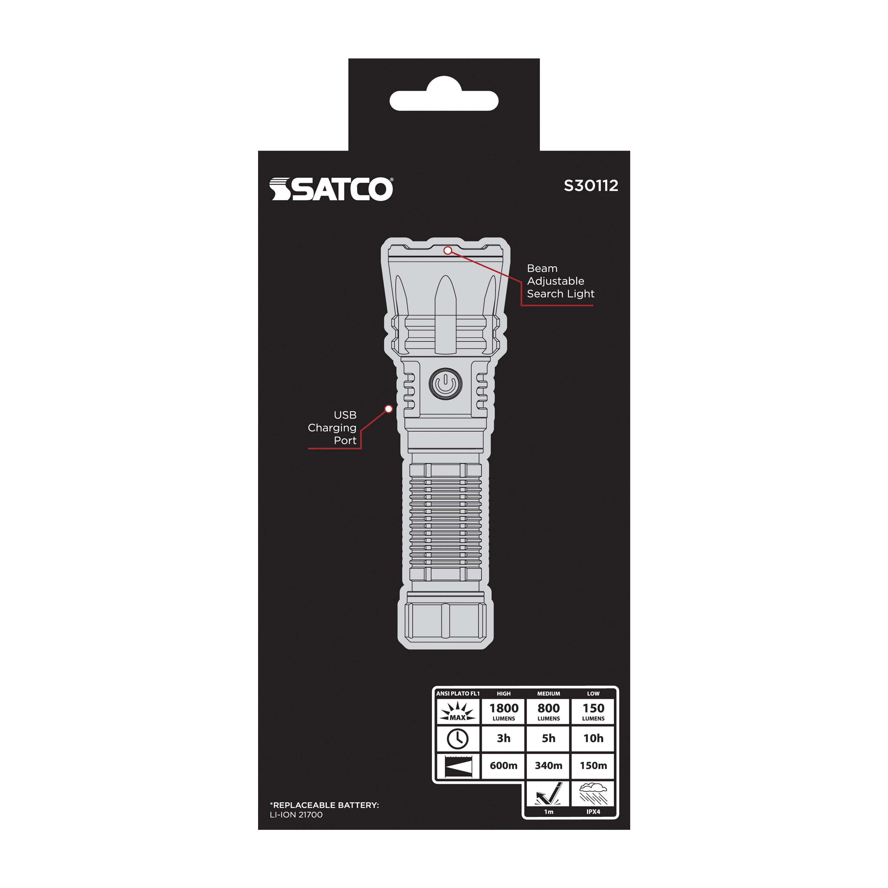 LED HIGH POWER FLASHLIGHT - S30112
