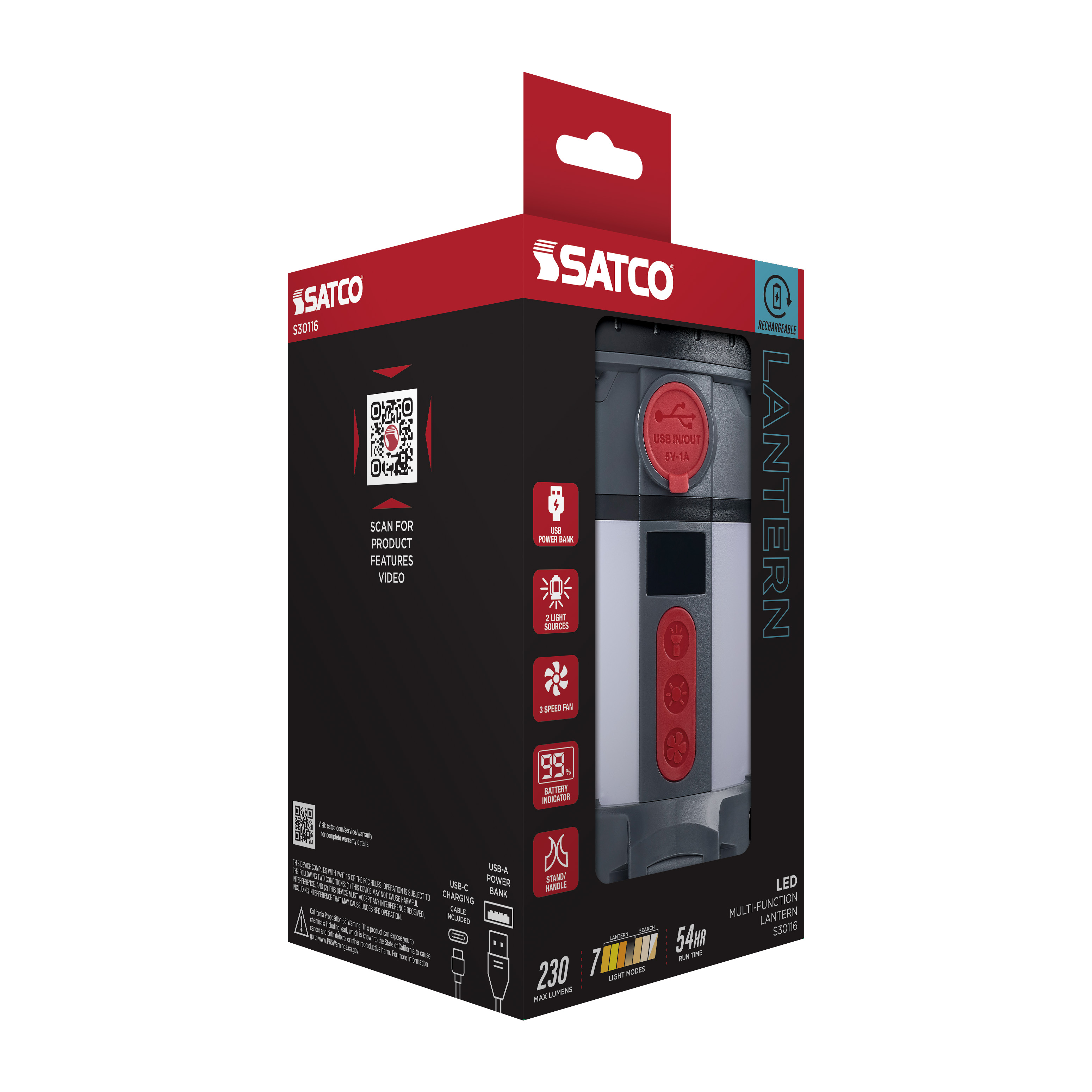 LED MULTI-FUNCTION LANTERN - S30116