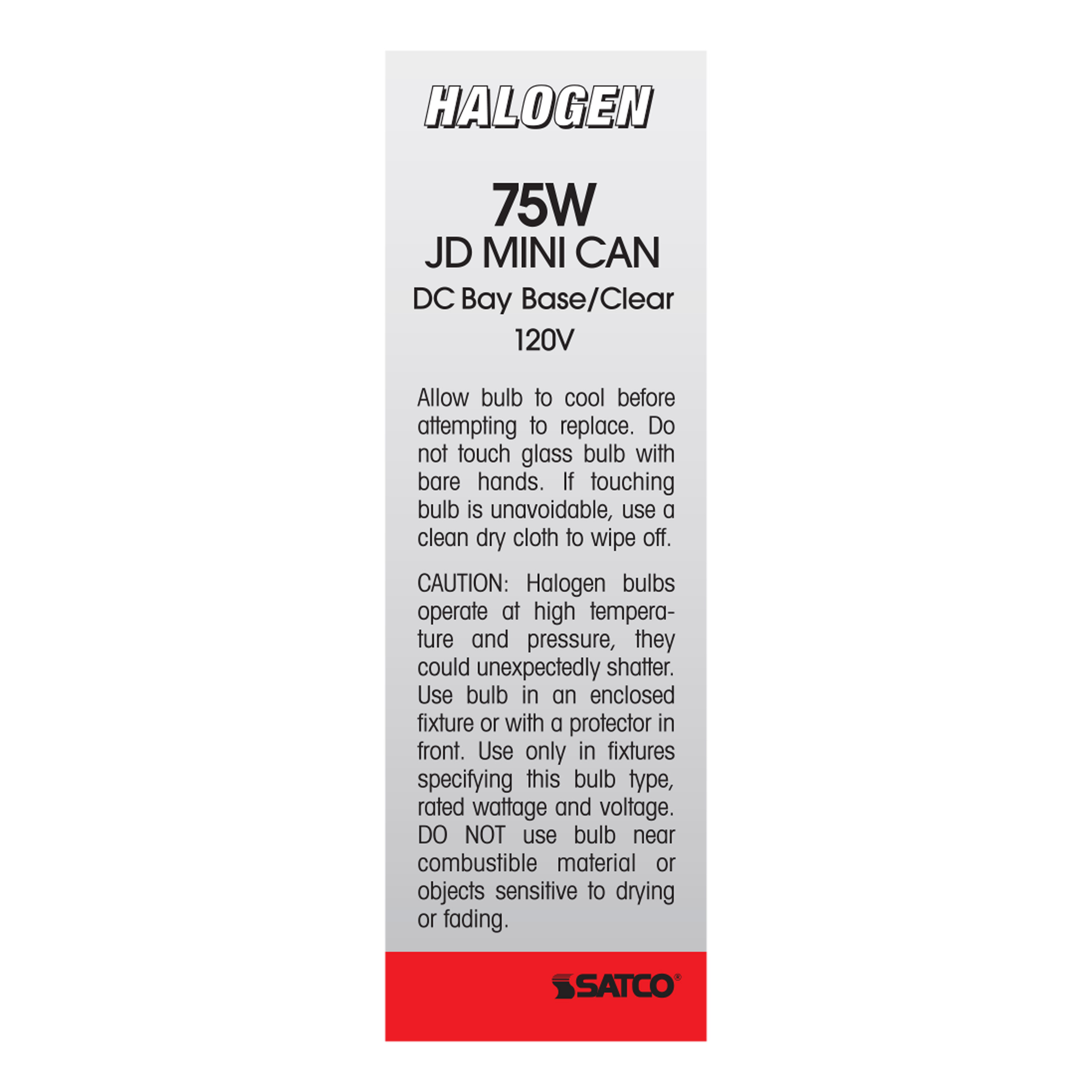 75W BAYONET BASE HALOGEN - S3159