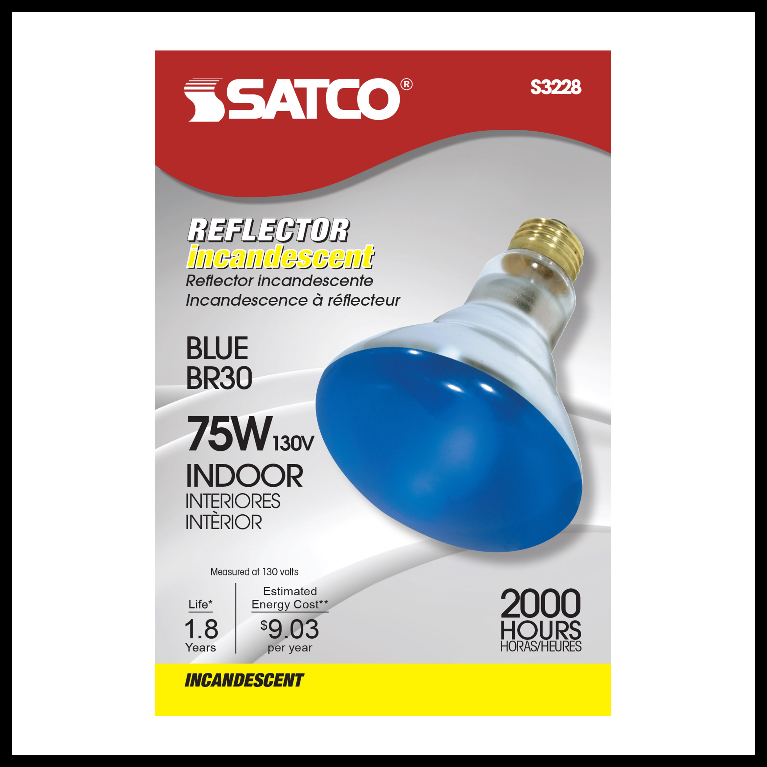 75W BR30 STD BLUE - S3228
