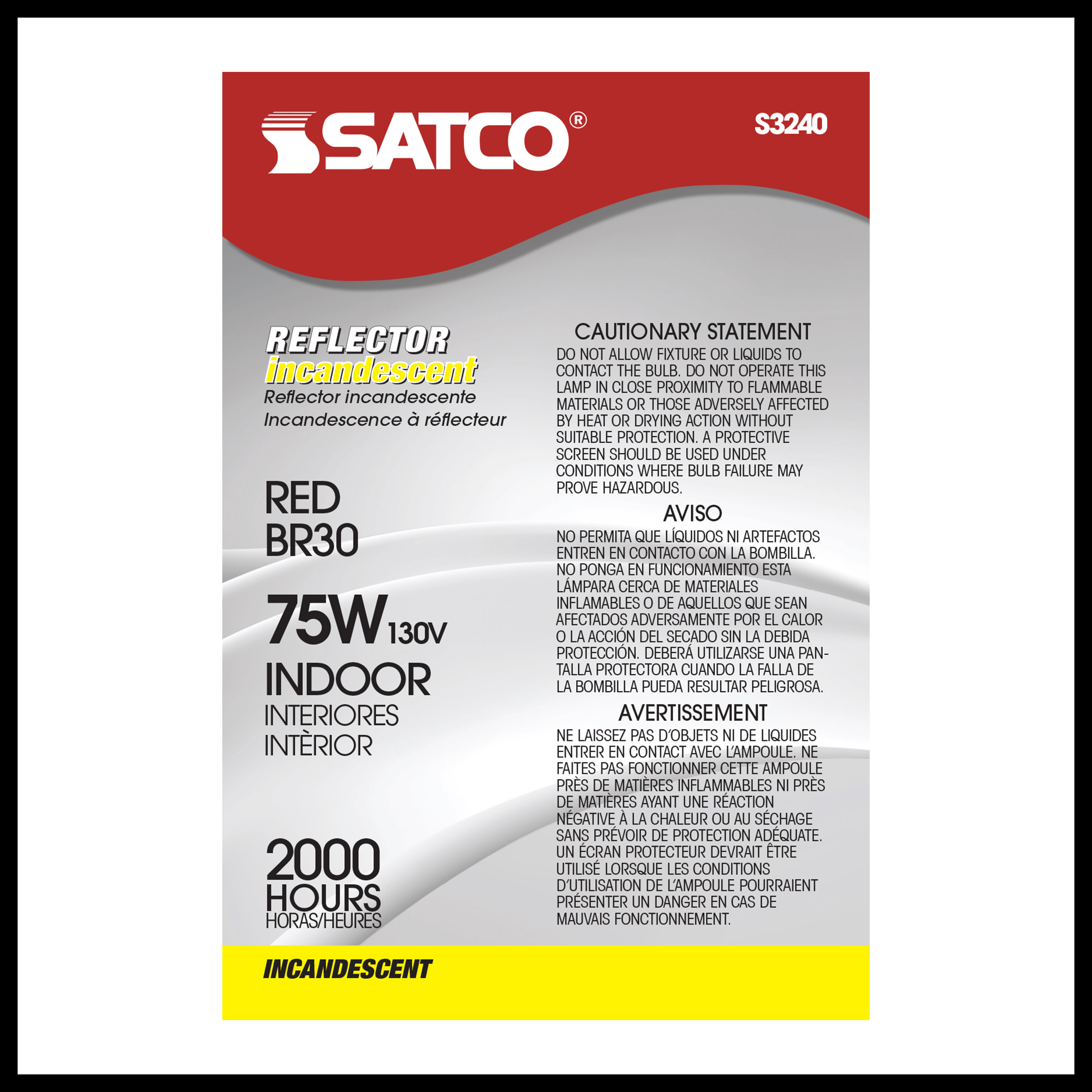75W BR30 RED - S3240