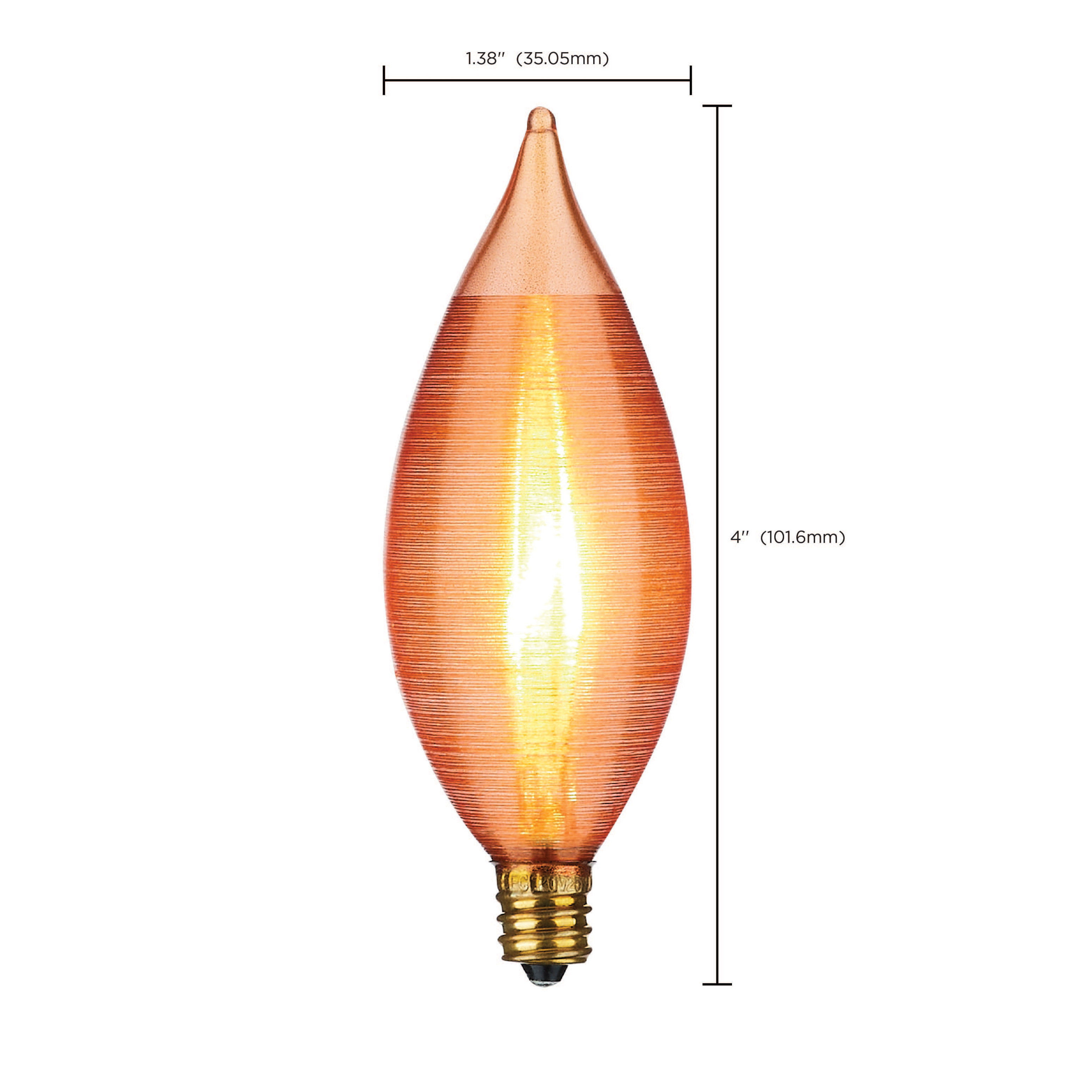 SATCOESCENT 25W C11 CB AMBER - S3406