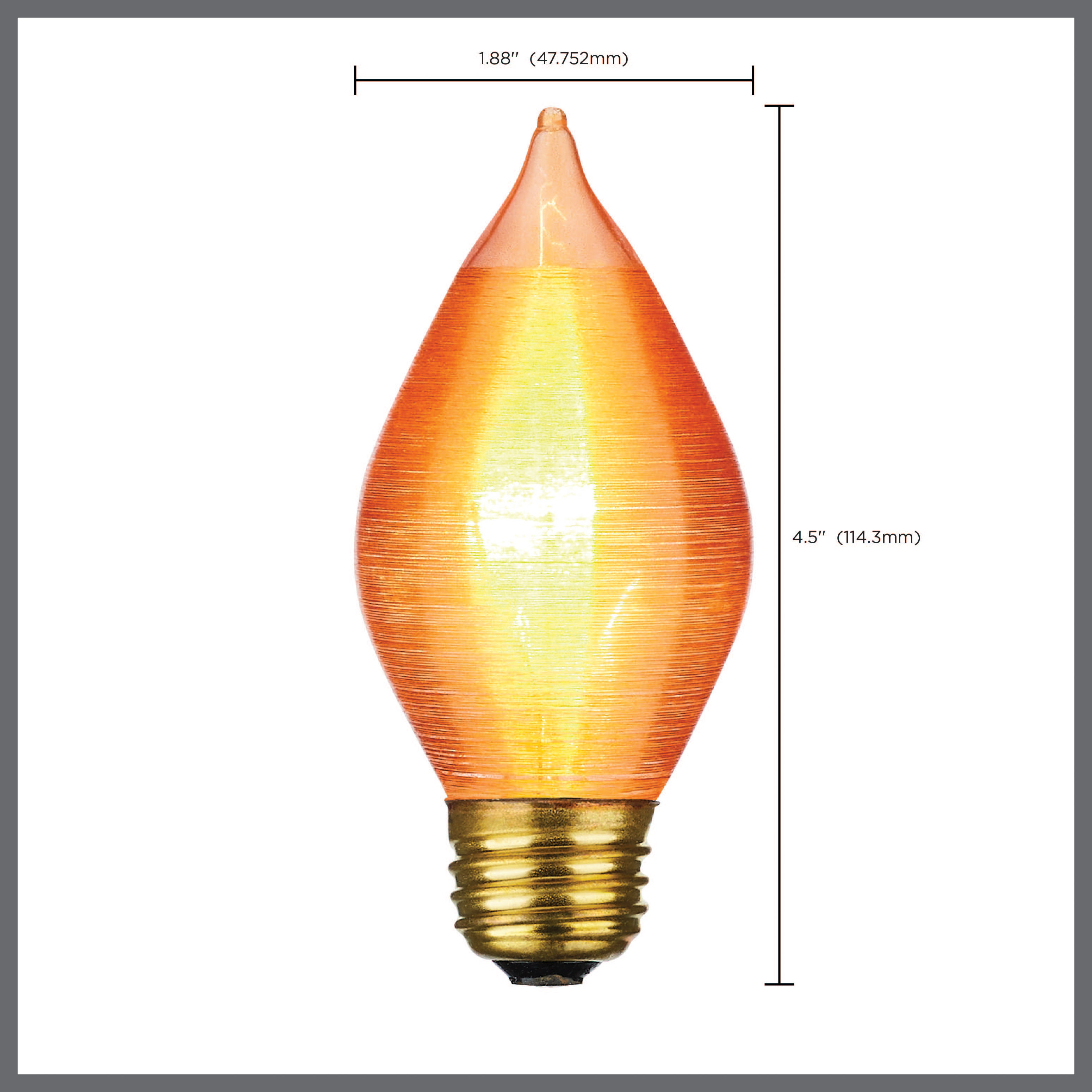 SATCOESCENT 40W C15 STD AMBER - S3416