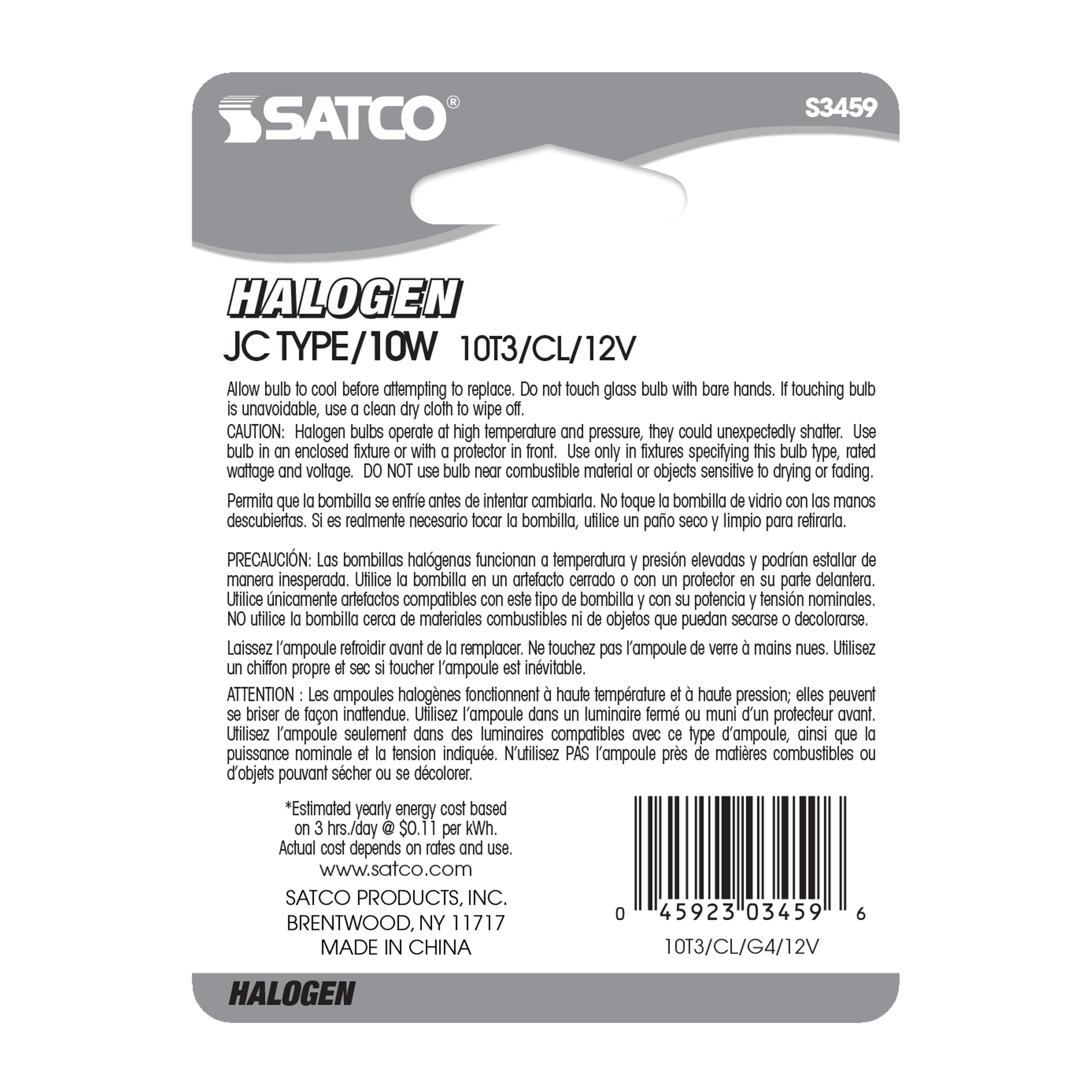 10T3Q/CL 12V. BI PIN CARDED - S3459