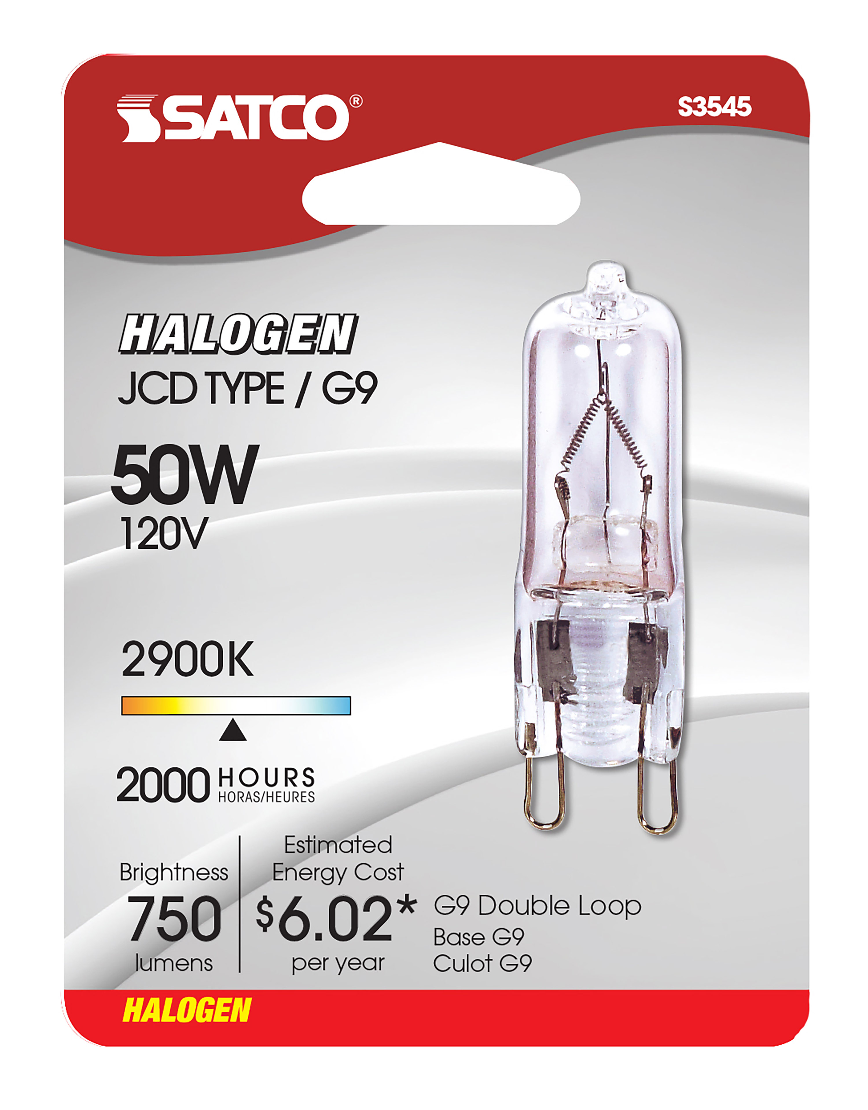 50W JCD G9 BASE UV COATED 120V - S3545