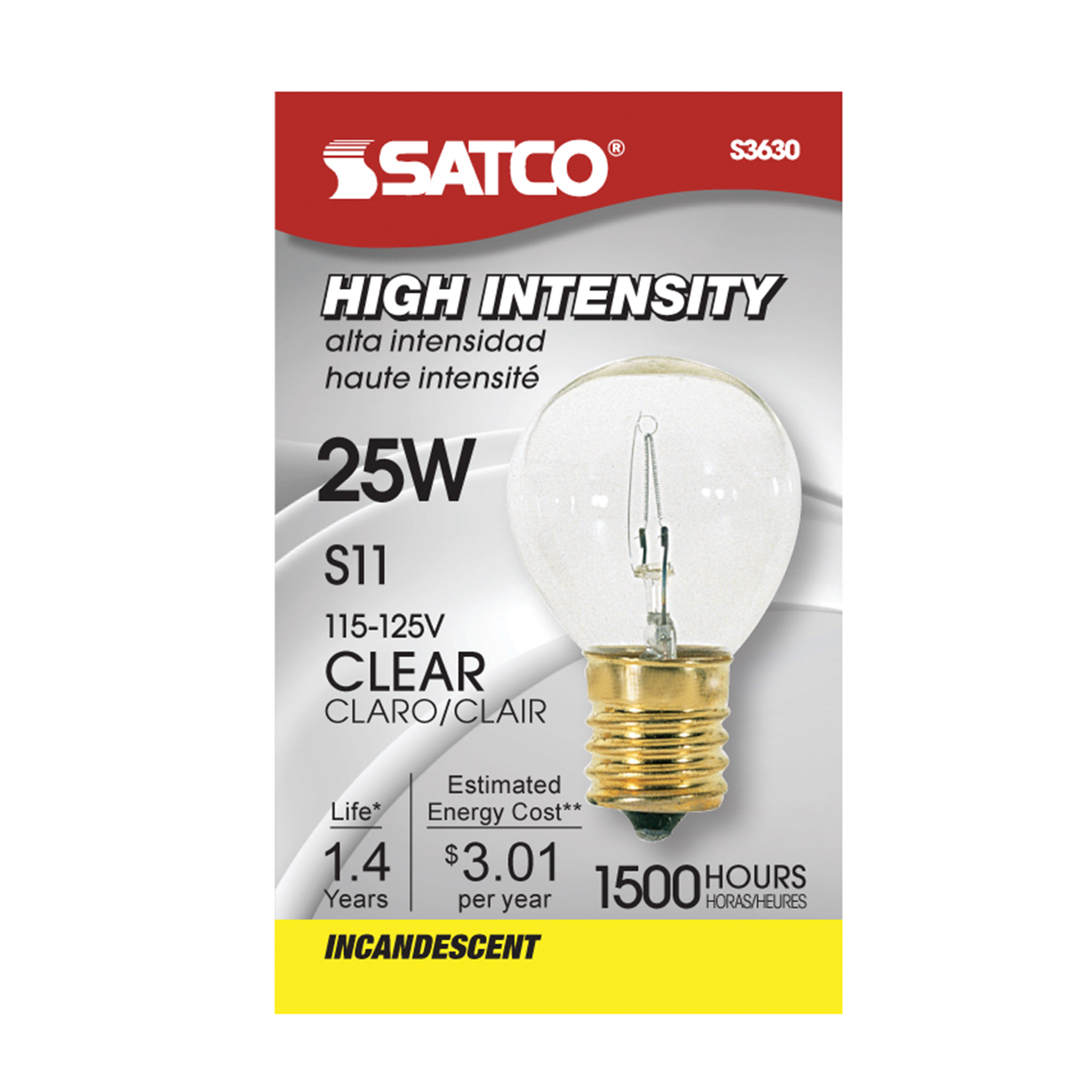 25W S11 CLEAR INT - S3630