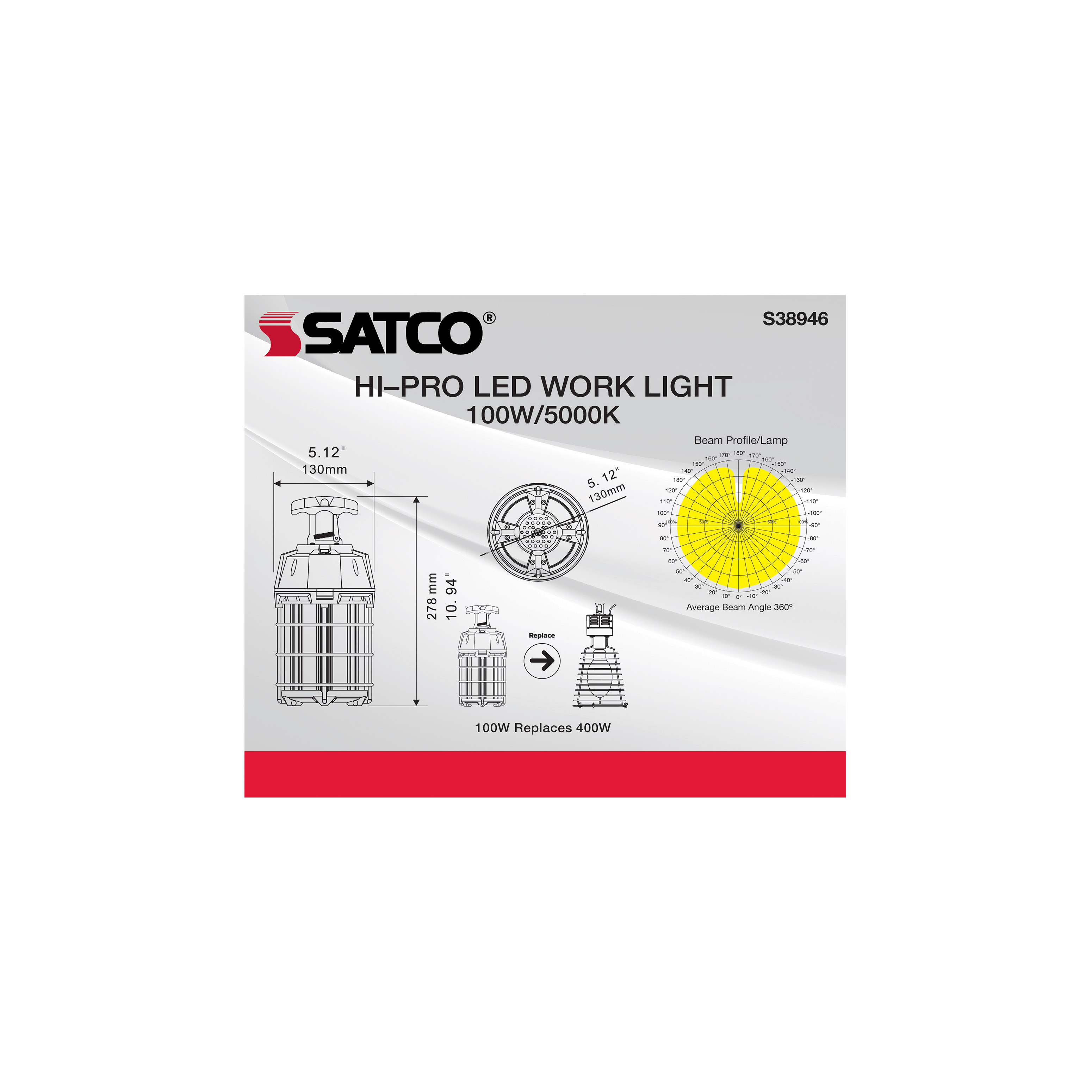 S38946 100W/LED/HID/TEMP/5K/120V