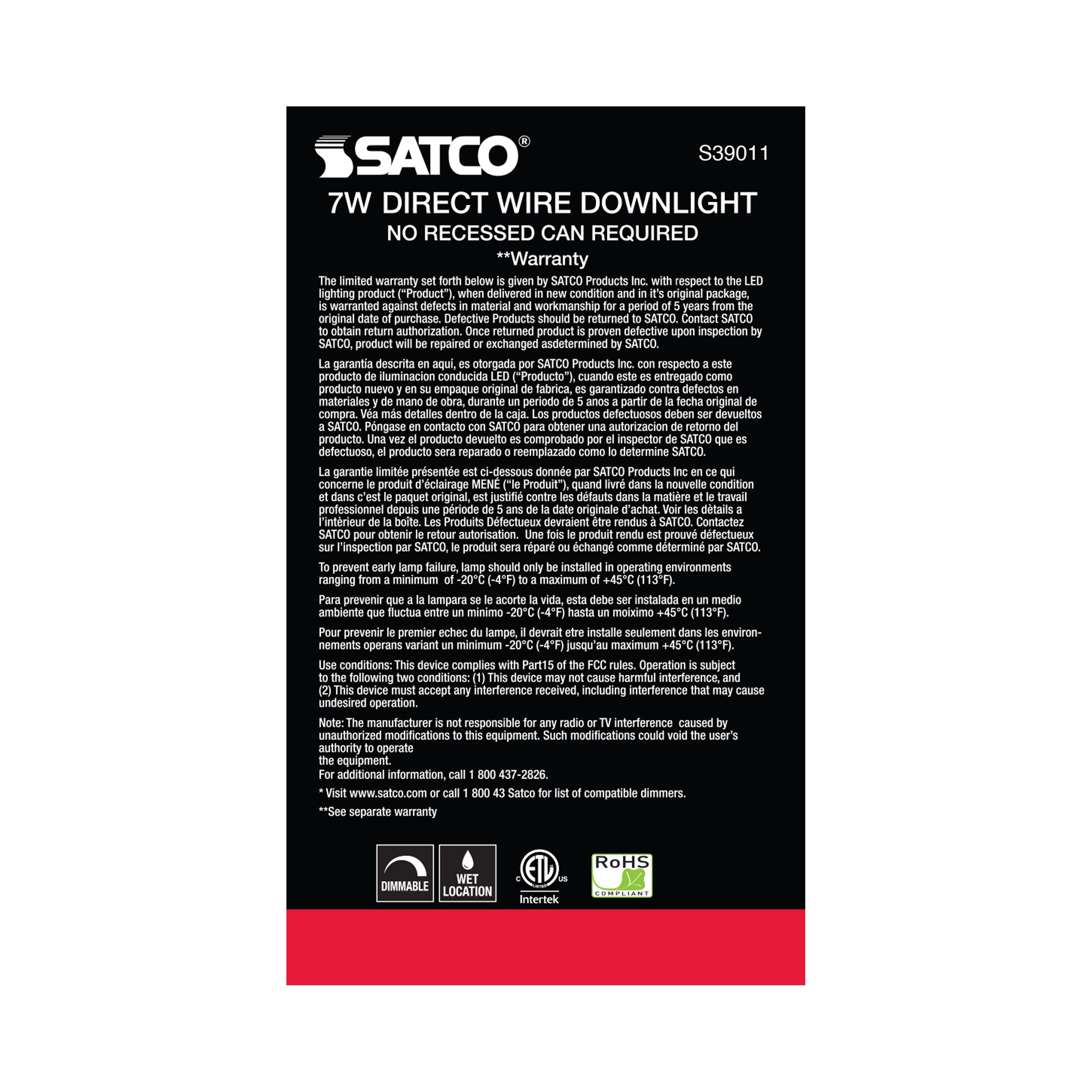 7WLED/DW/RDL/4/27K/120V - S39011