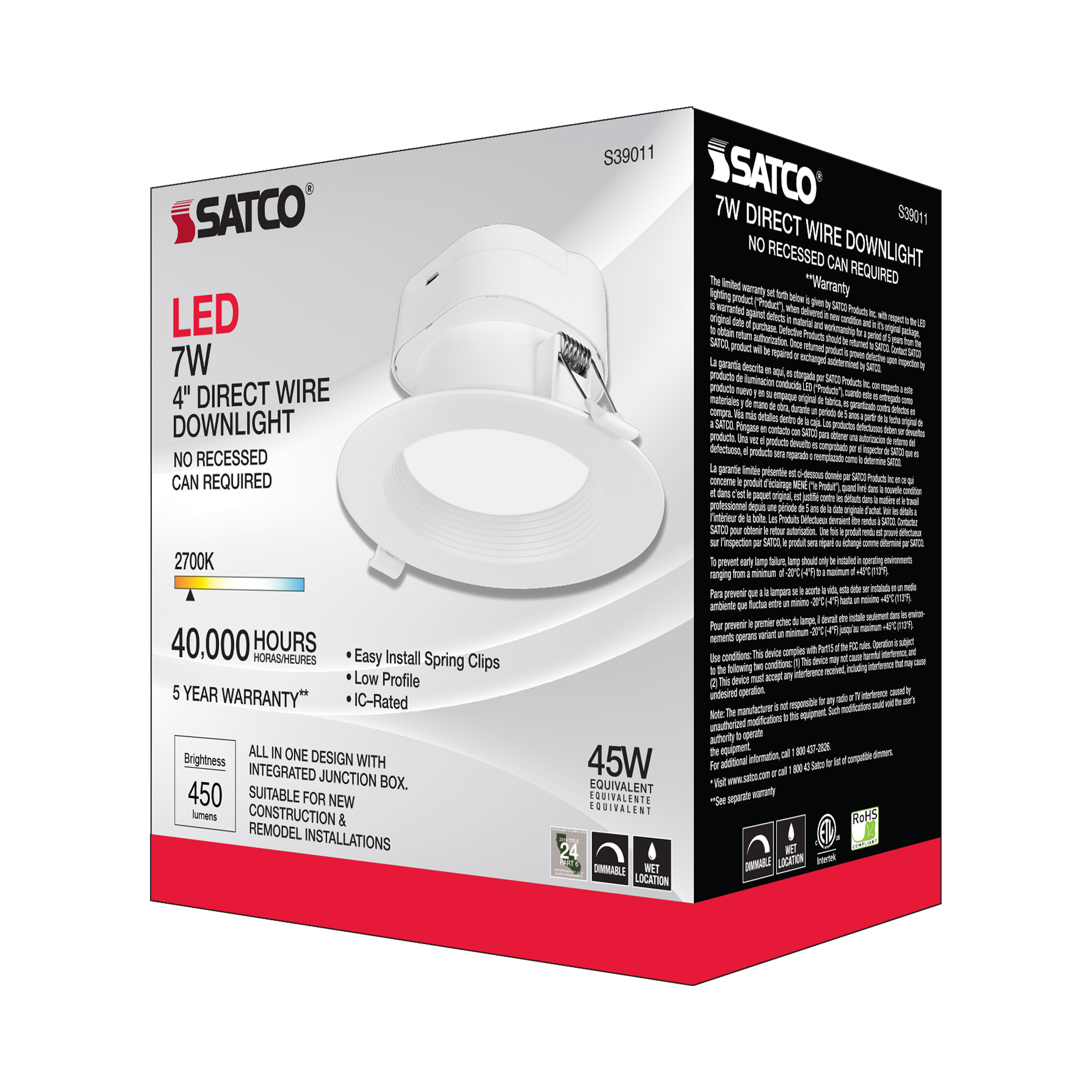 7WLED/DW/RDL/4/27K/120V - S39011