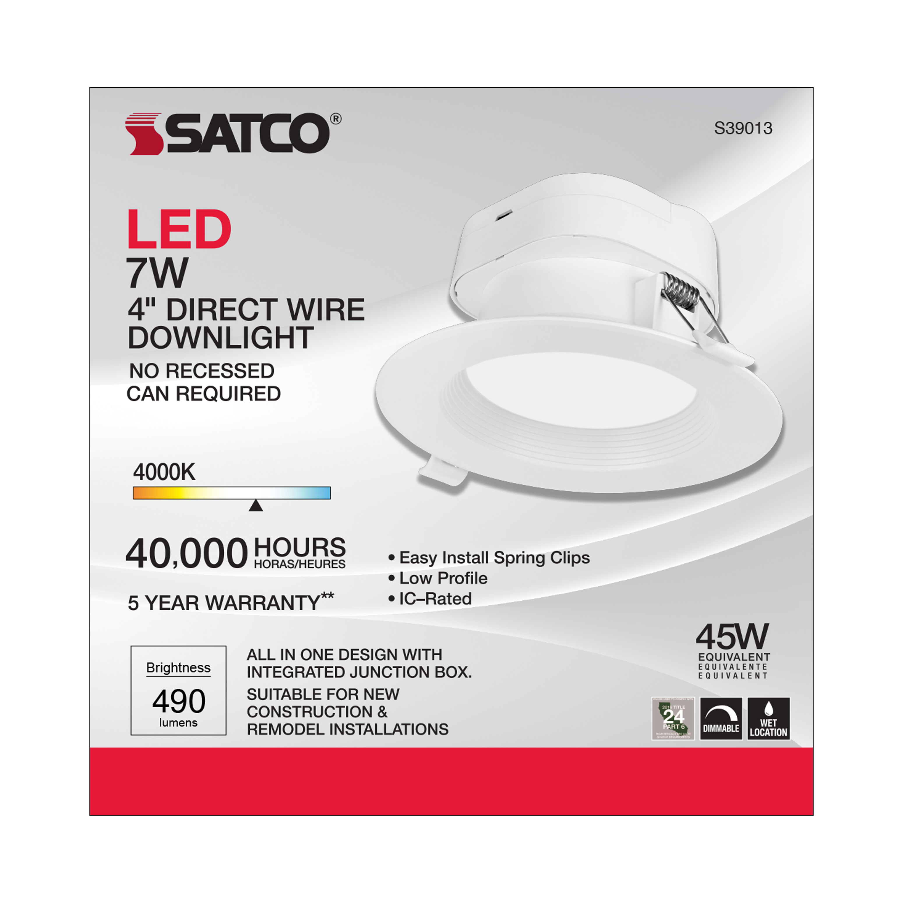 7WLED/DW/RDL/4/40K/120V - S39013