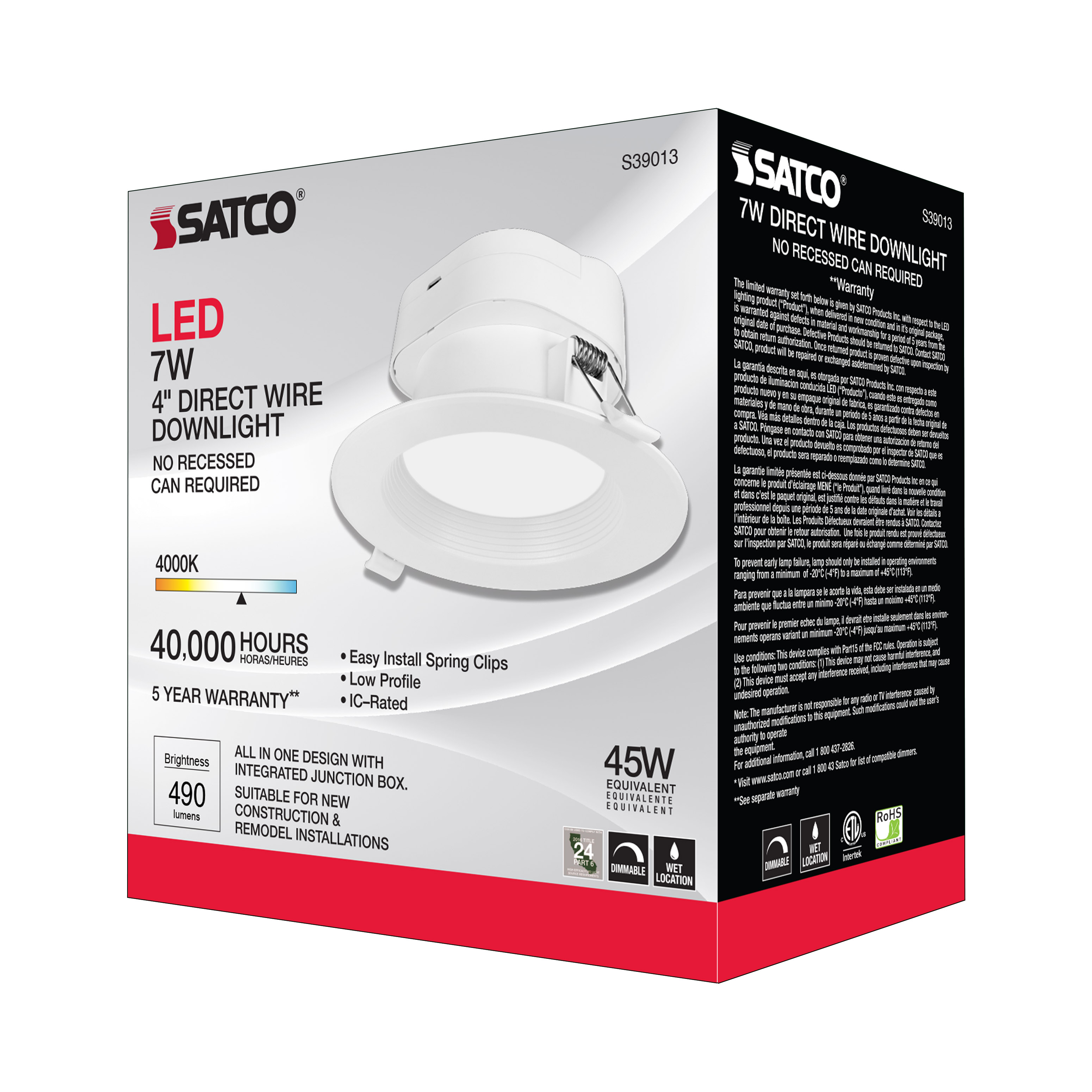 7WLED/DW/RDL/4/40K/120V - S39013