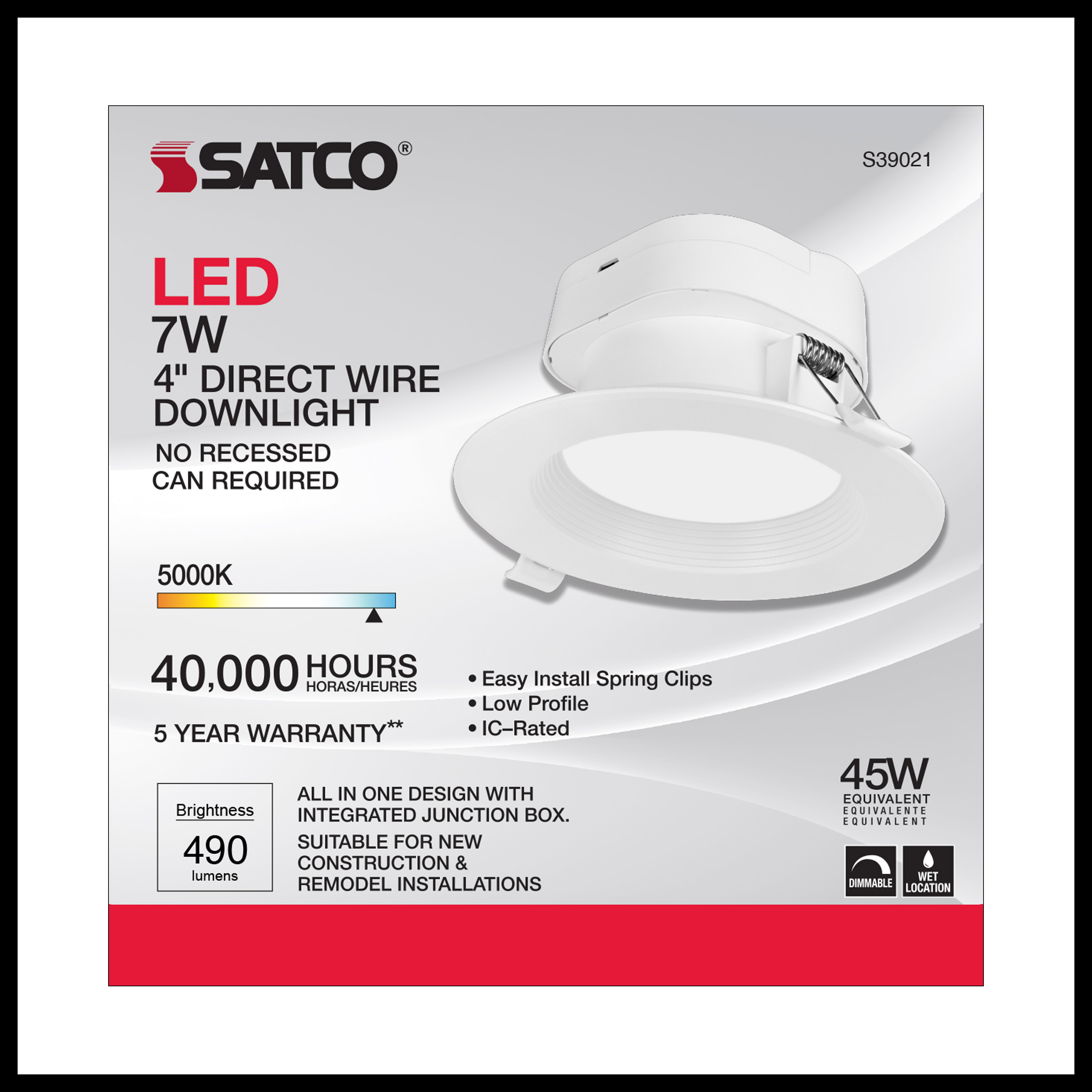 7WLED/DW/RDL/4/50K/120V - S39021