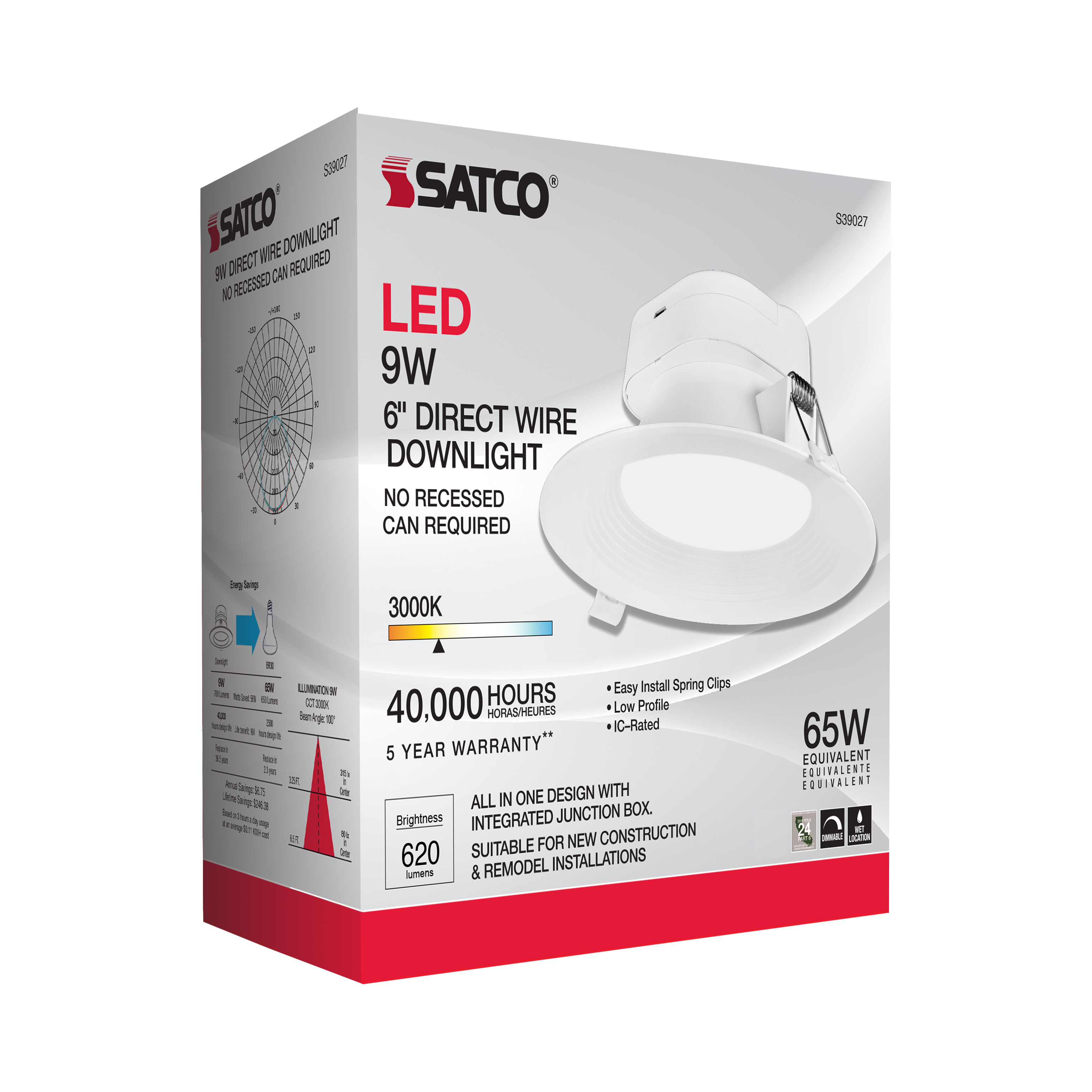 9WLED/DW/RDL/5-6/30K/120V - S39027