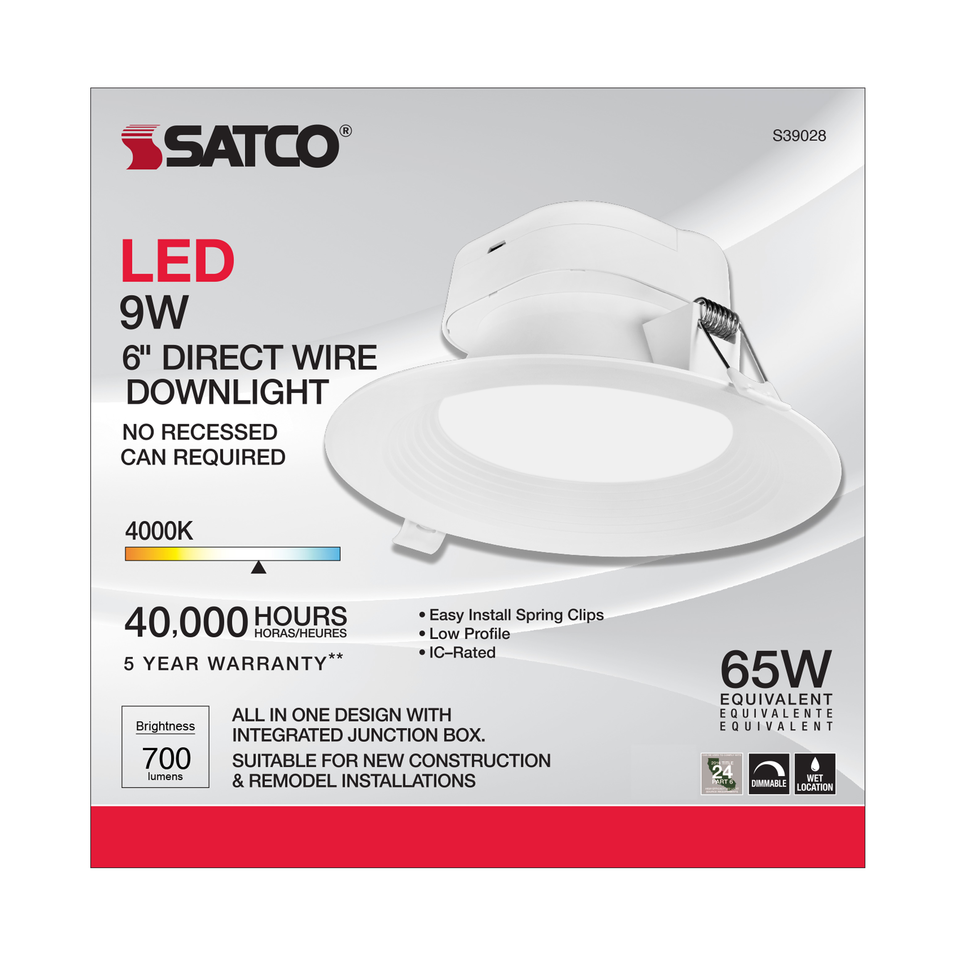 9WLED/DW/RDL/5-6/40K/120V - S39028