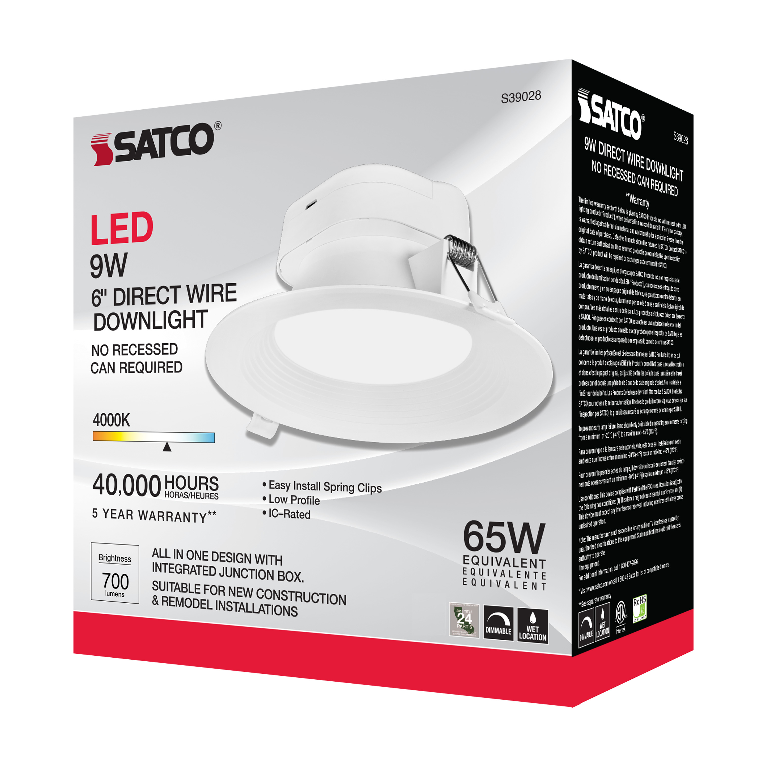 9WLED/DW/RDL/5-6/40K/120V - S39028