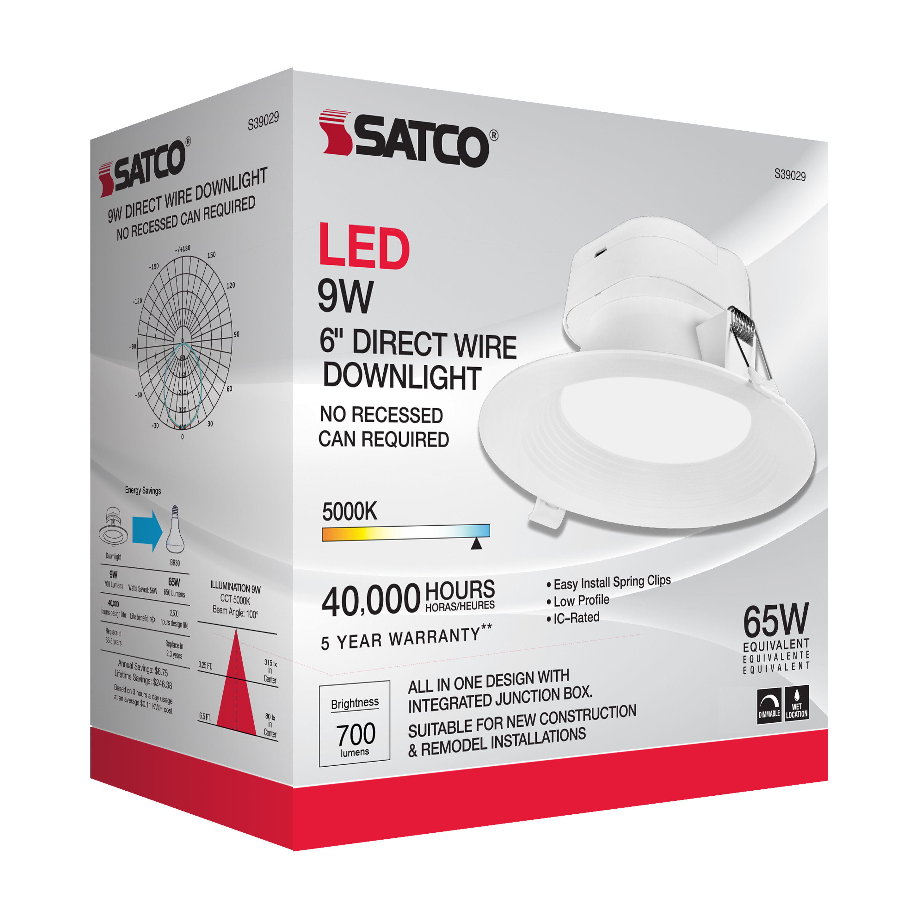 9WLED/DW/RDL/5-6/50K/120V - S39029