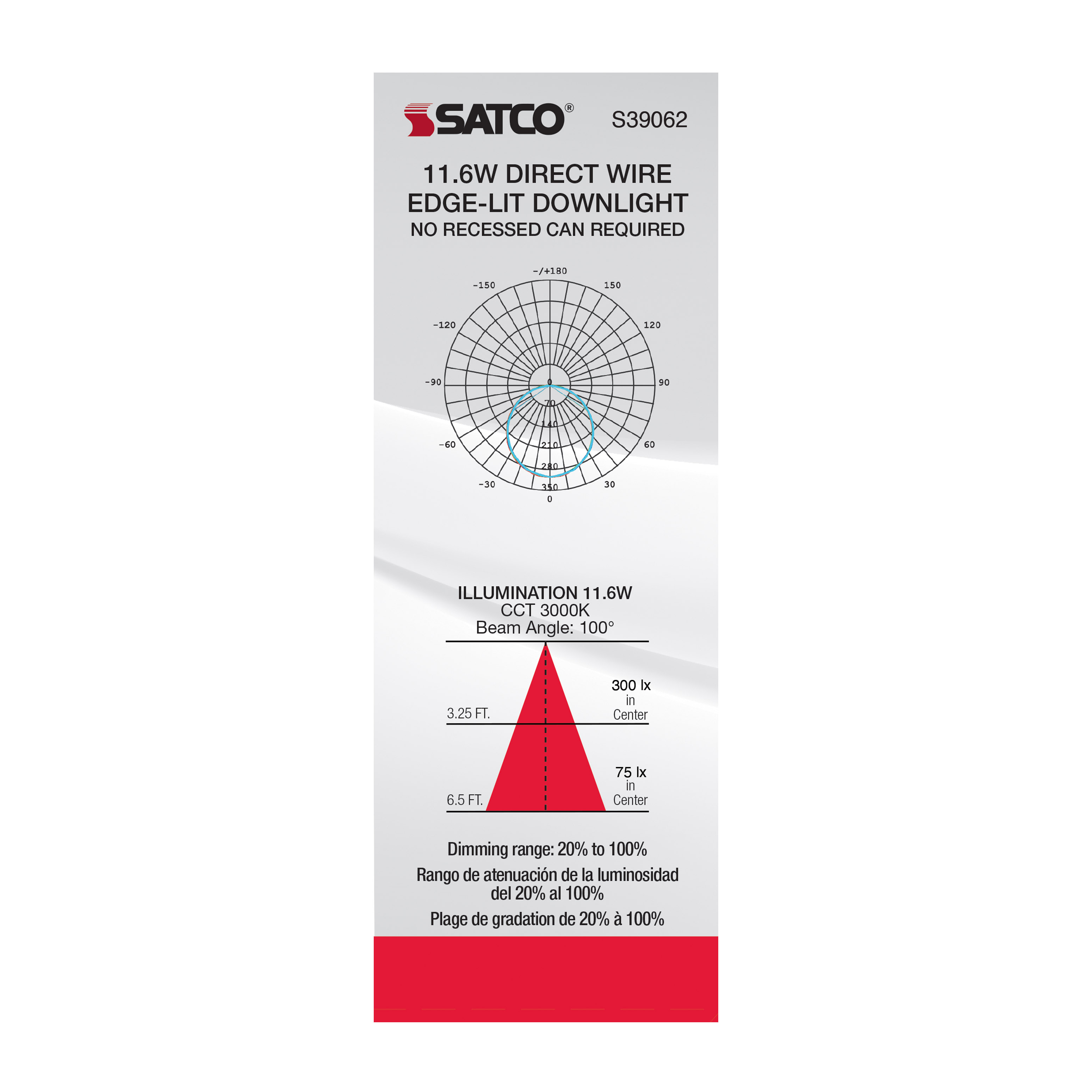 11.6WLED/DW/EL/5-6/30K/120V - S39062