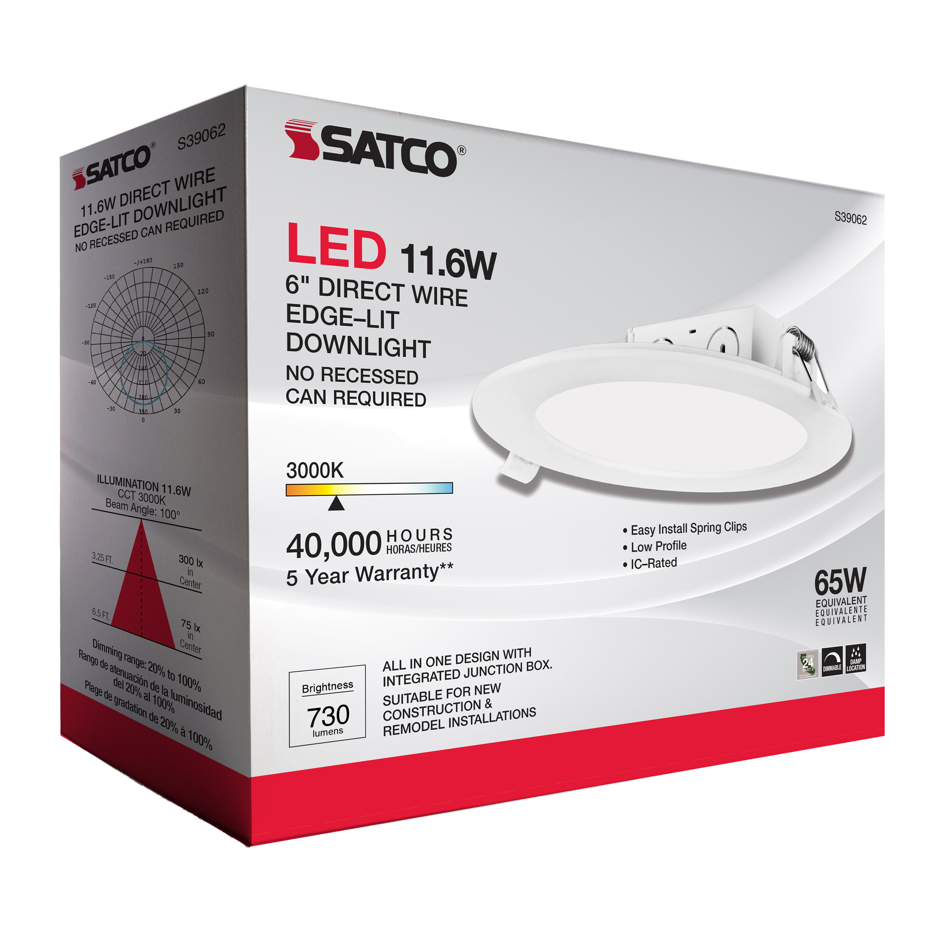 11.6WLED/DW/EL/5-6/30K/120V - S39062