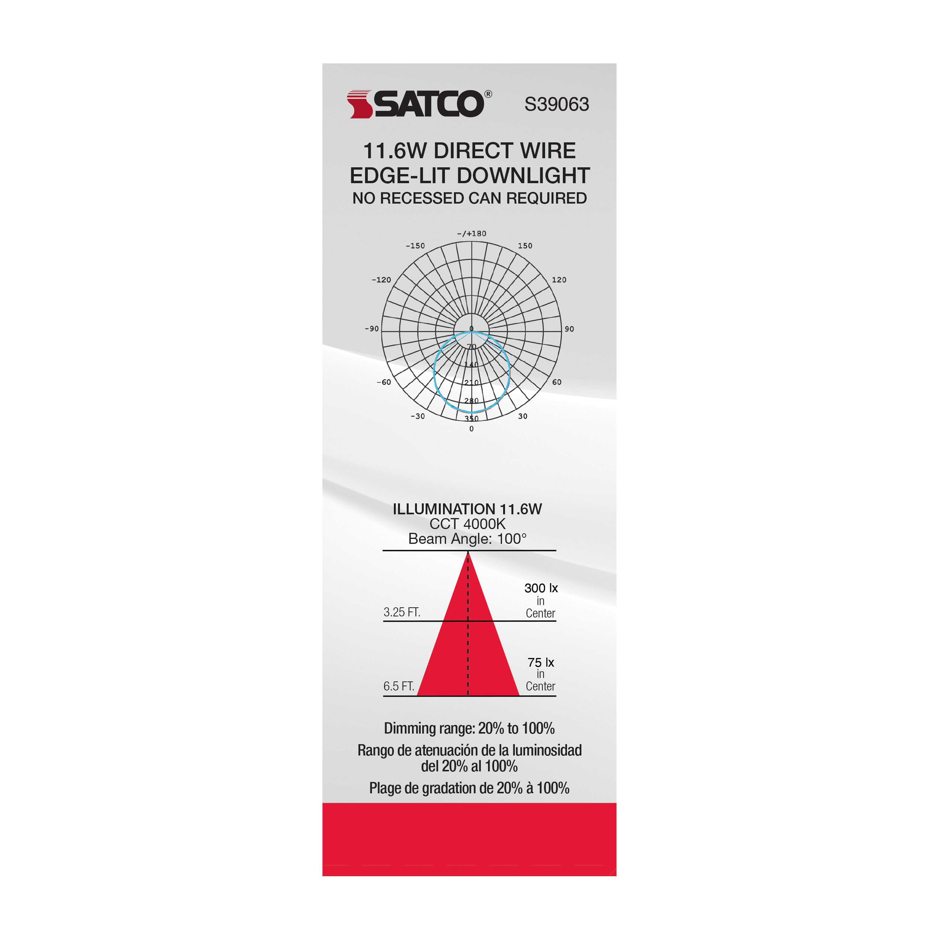 11.6WLED/DW/EL/5-6/40K/120V - S39063