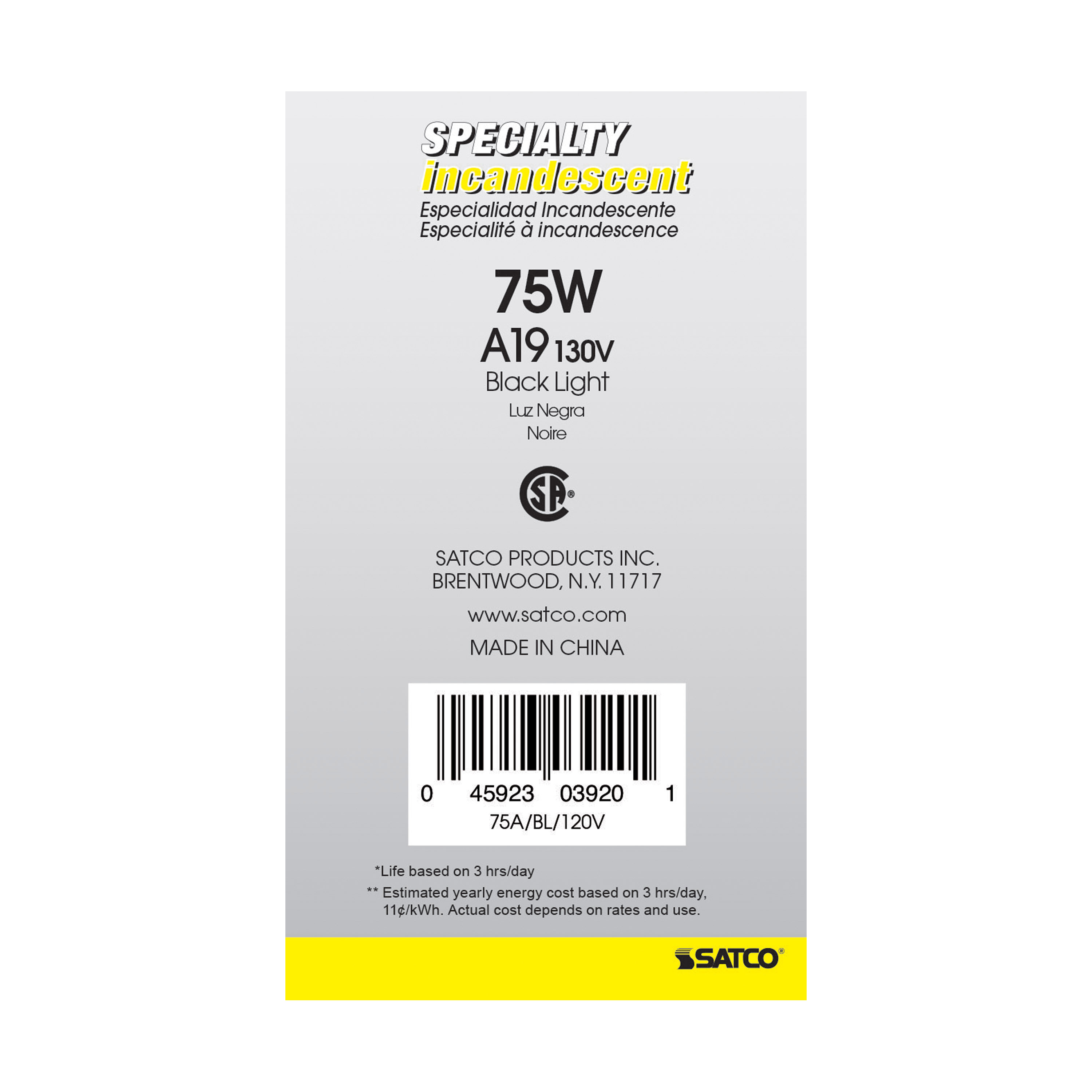 75A19/BLB BLACKLIGHT - S3920