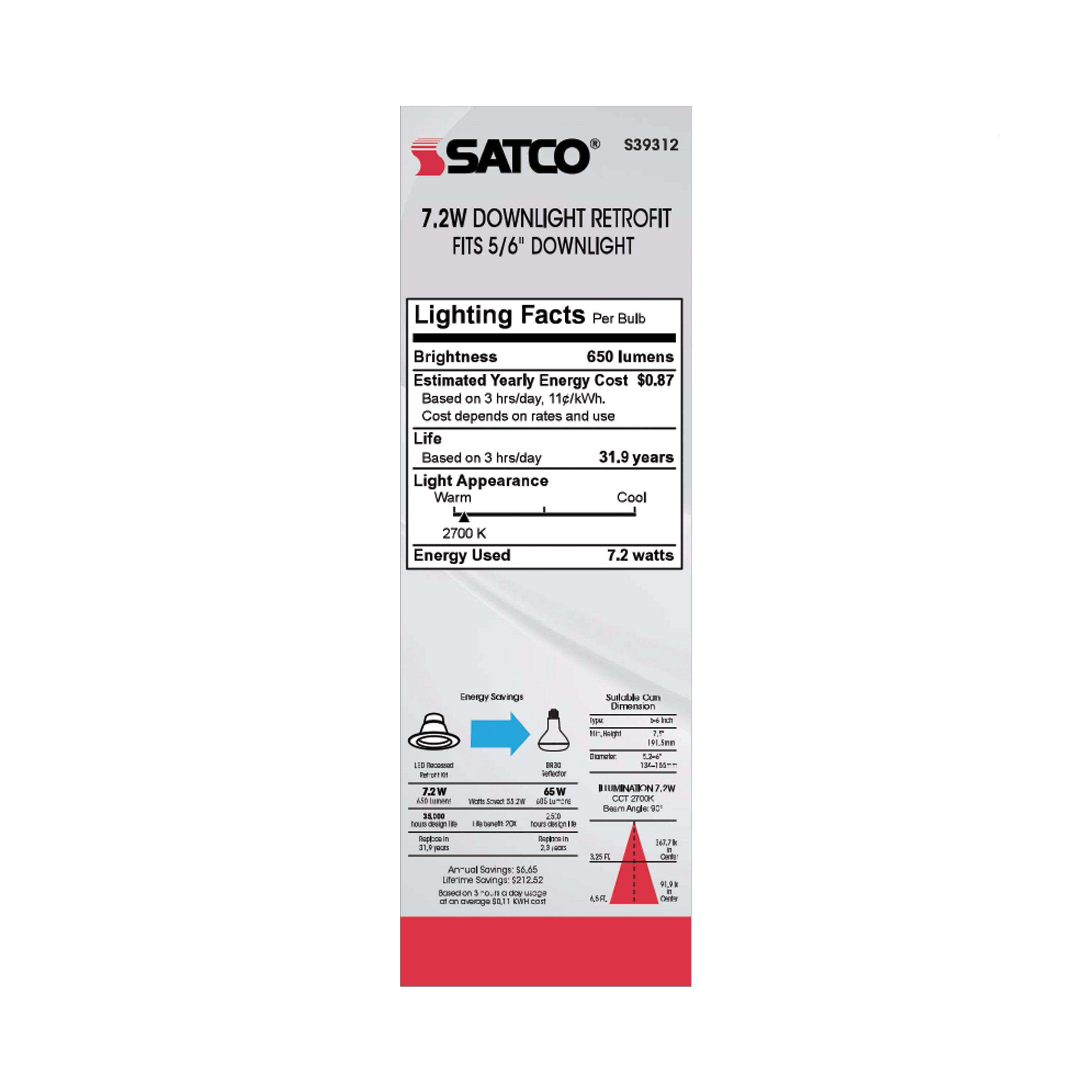 7.2WLED/RDL/5-6/927/120V - S39312