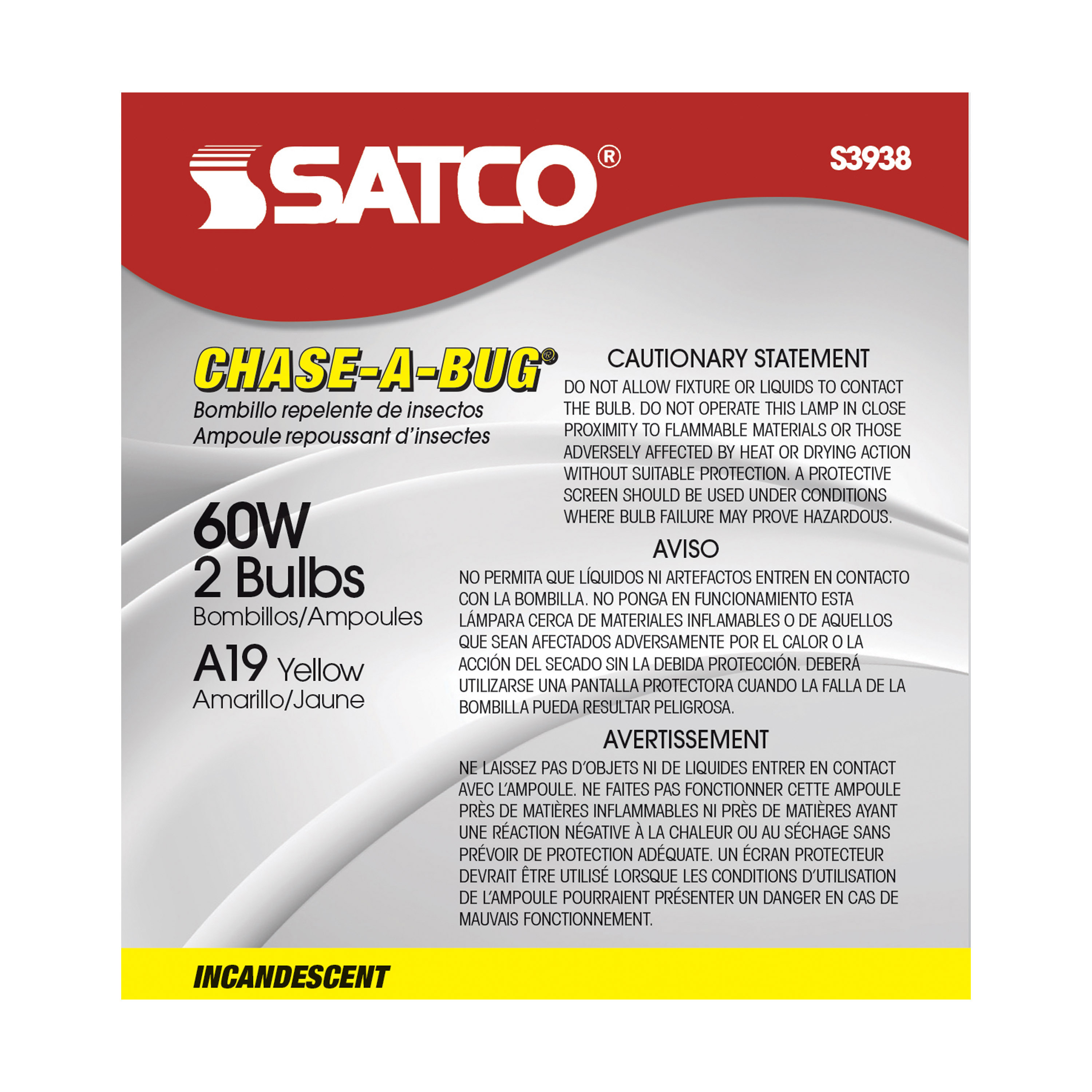 60 WATT CHASE-A-BUG BULB - S3938