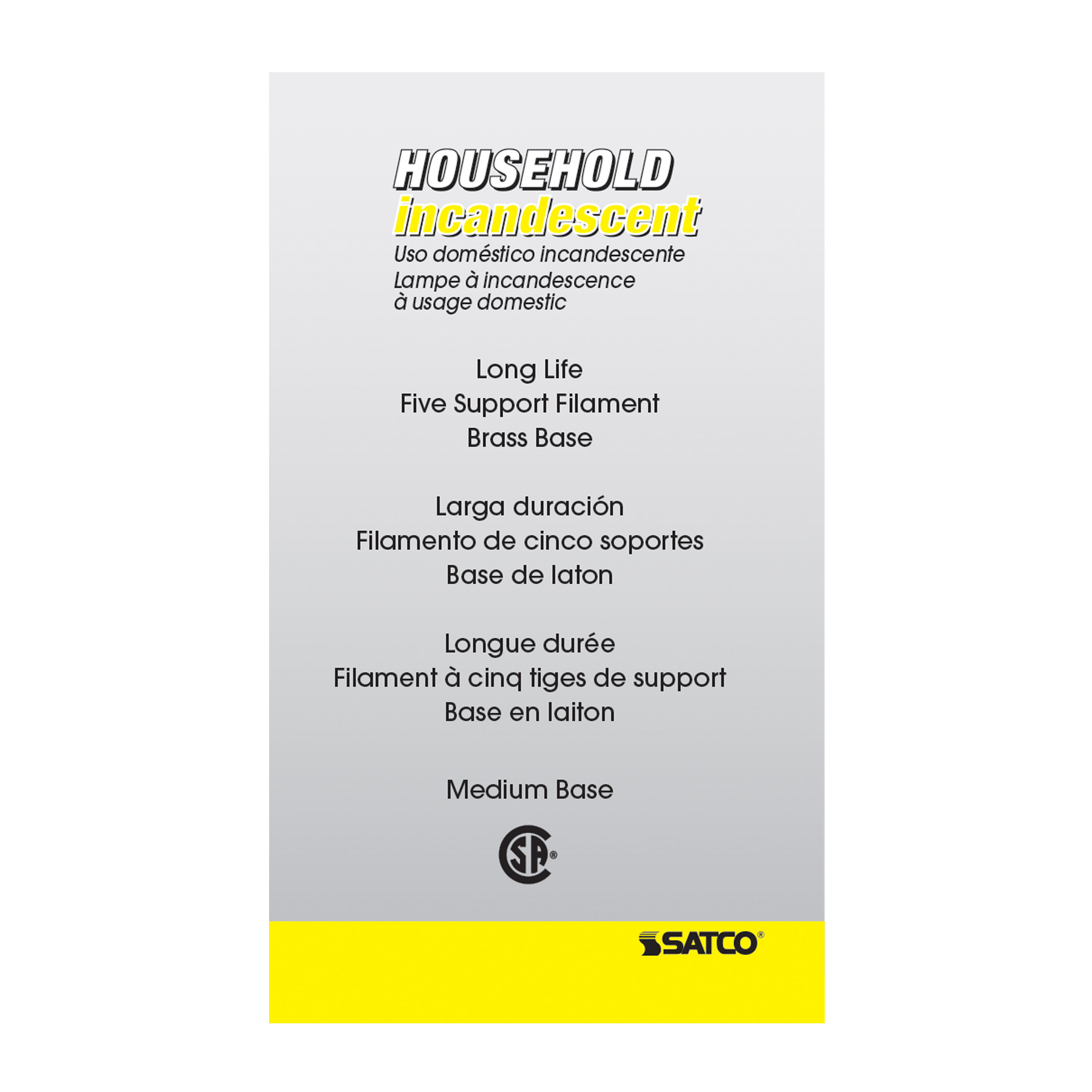 15W A-15 CLEAR MED BASE - S3948