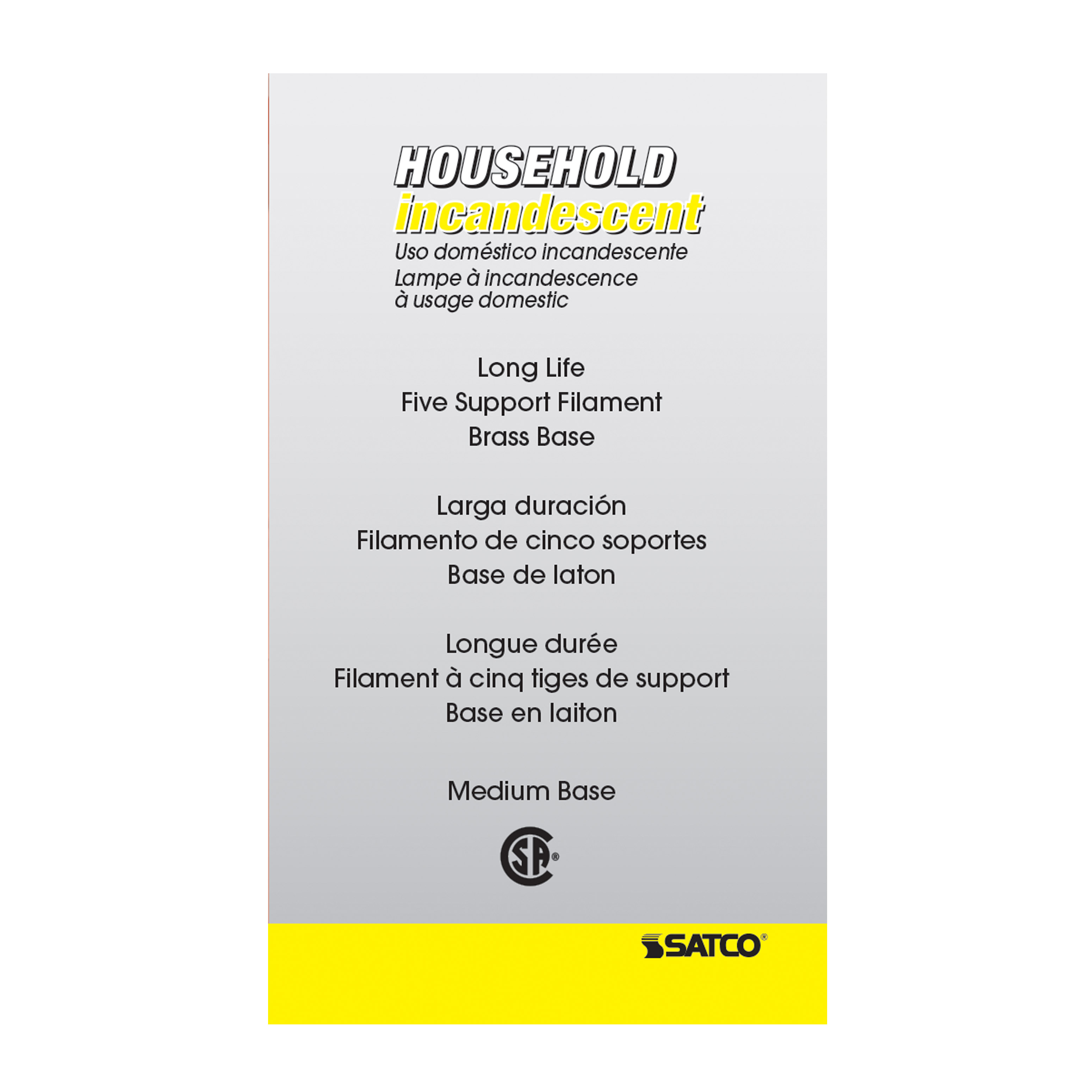 15W A-15 FROSTED MED BASE - S3949