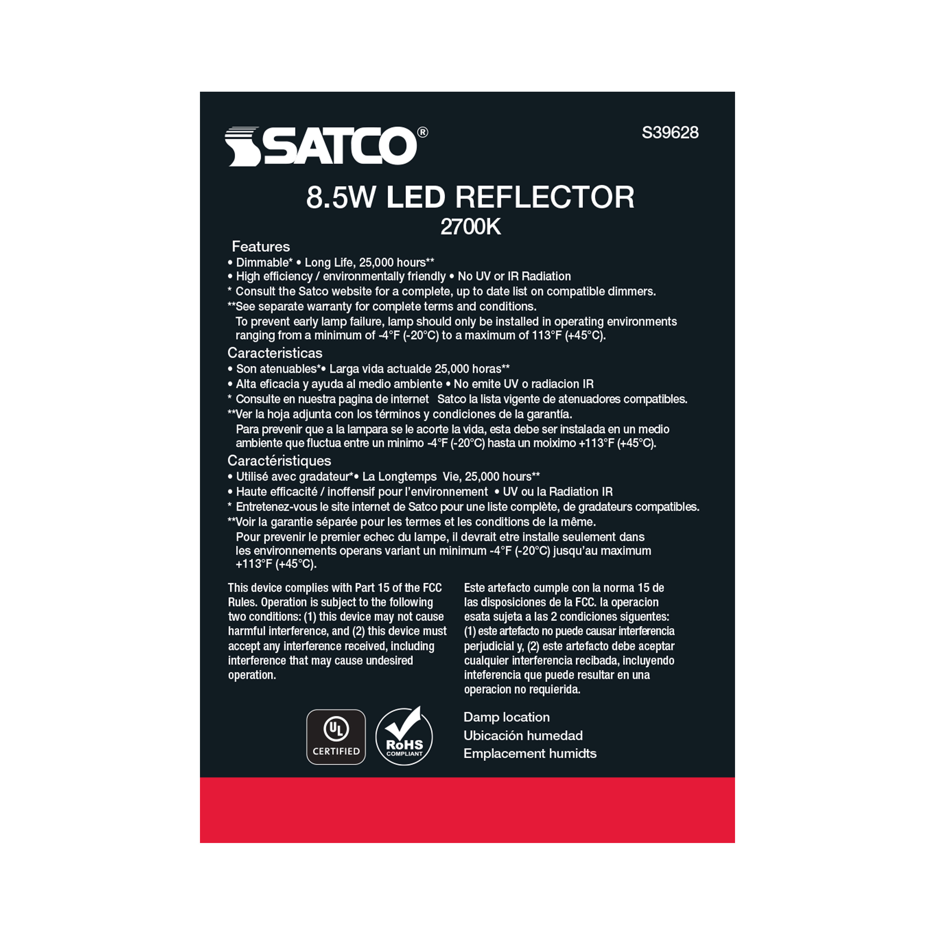 8.5BR30/LED/827/120V/48PK - S39628