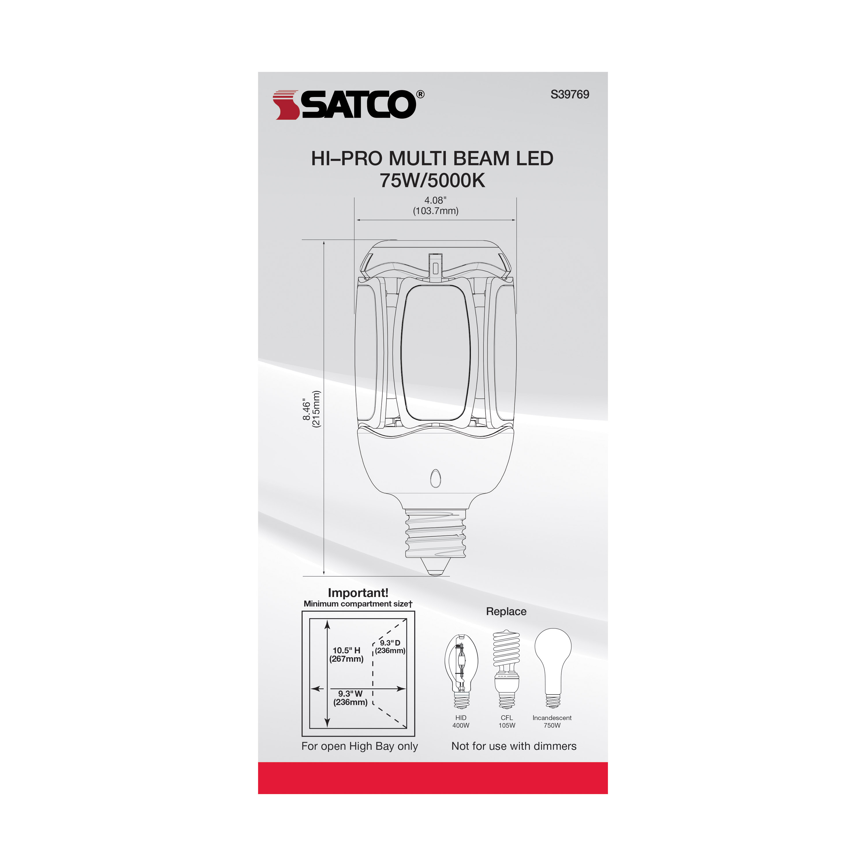 75W/LED/HID/MB-G3/50K/100-277V - S39769