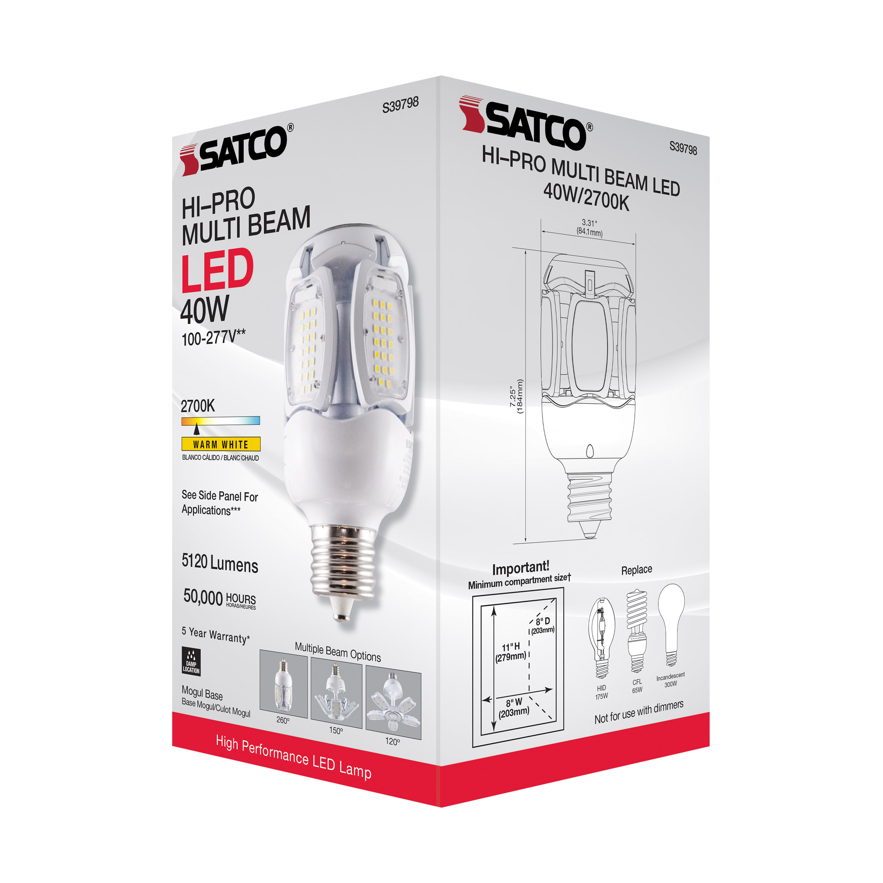 40W/LED/HID/MB-G3/27K/100-277V - S39798