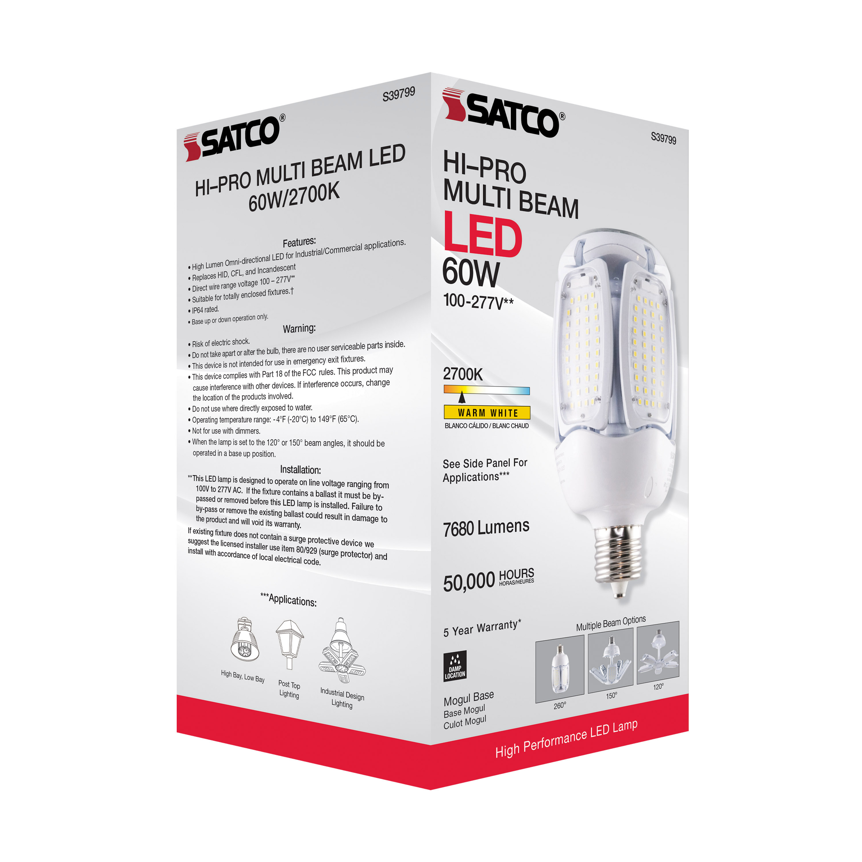 60W/LED/HID/MB-G3/27K/100-277V - S39799