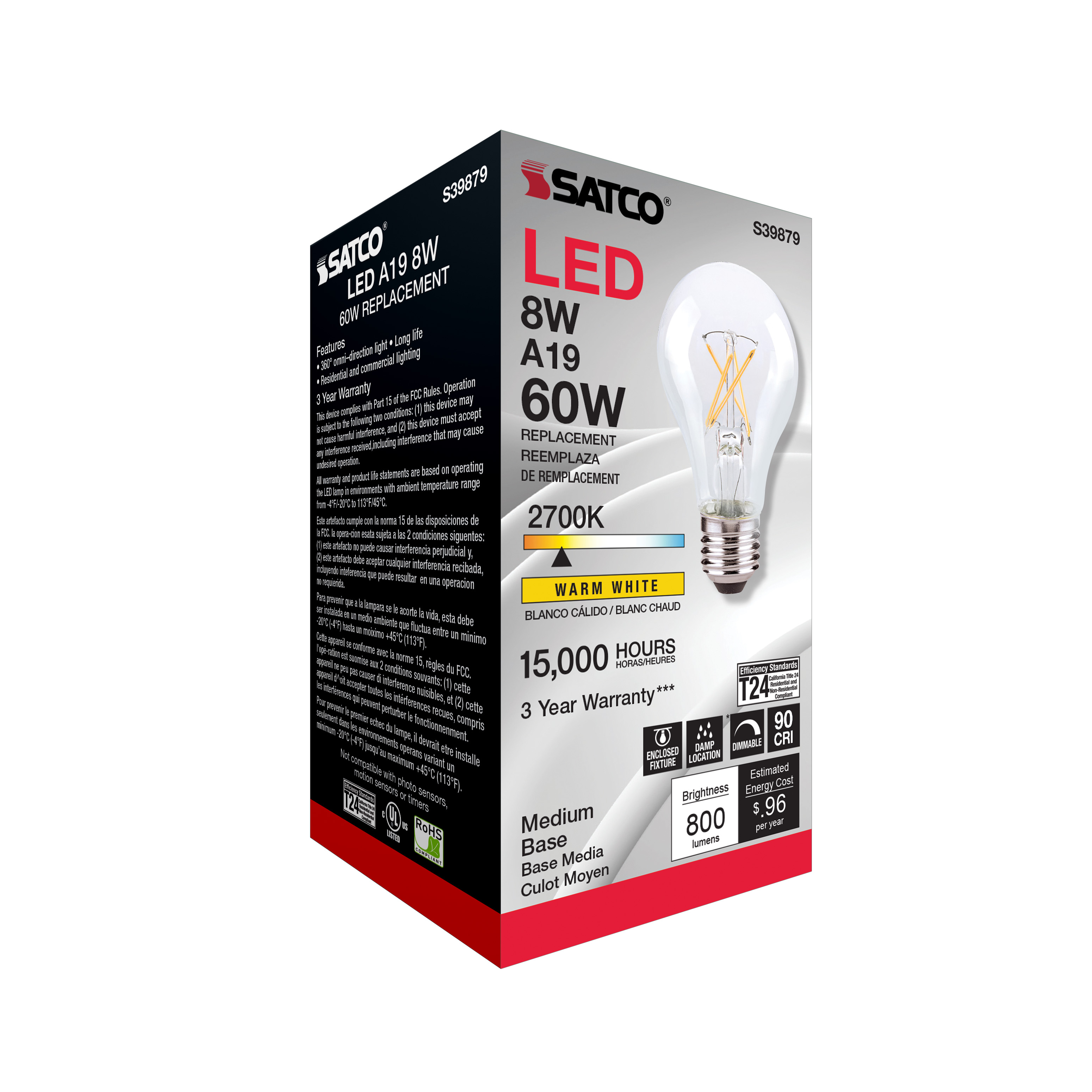 8A19/LED/927/CL/120V - S39879