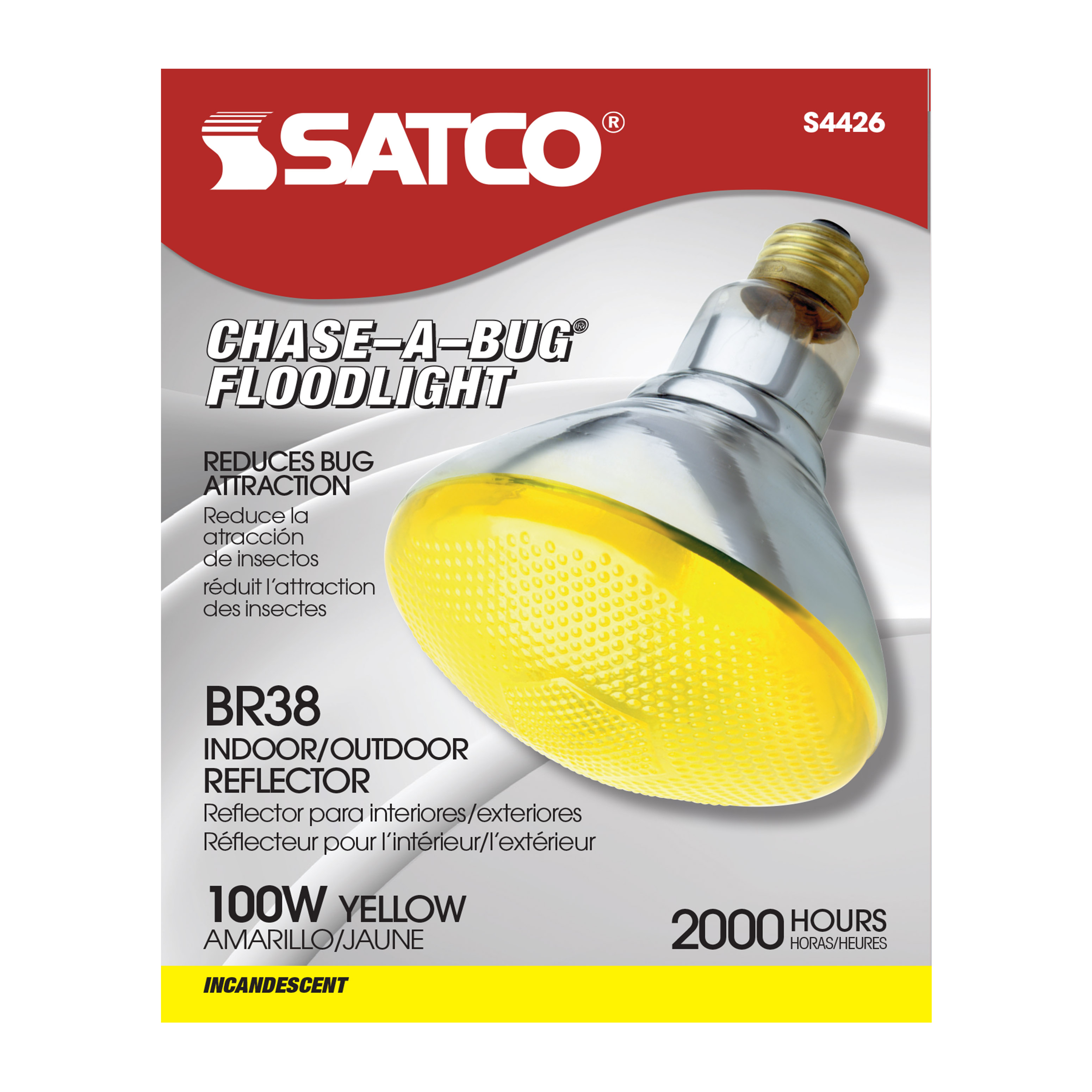 100W BR-38 YELLOW/BUG 120V. - S4426