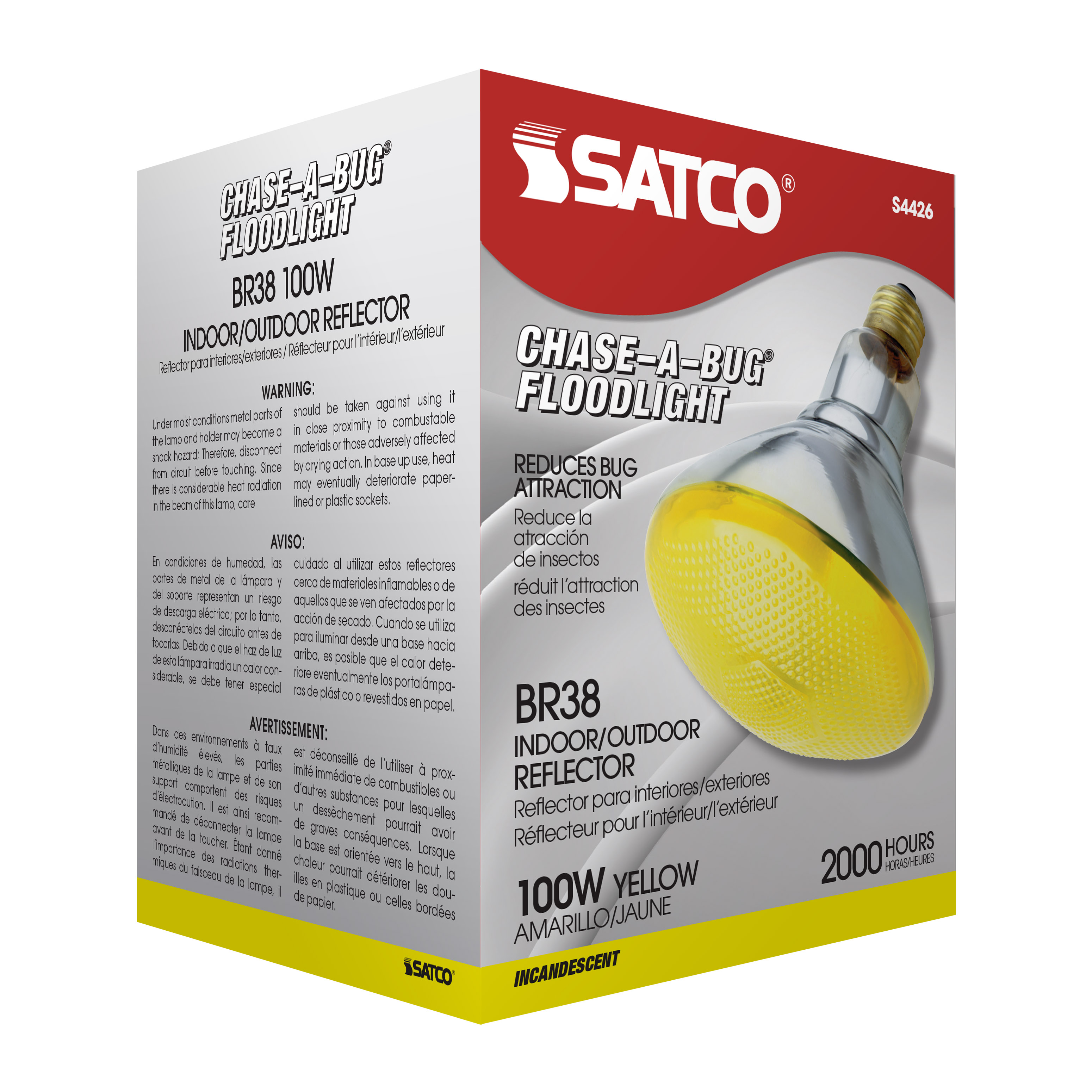 100W BR-38 YELLOW/BUG 120V. - S4426