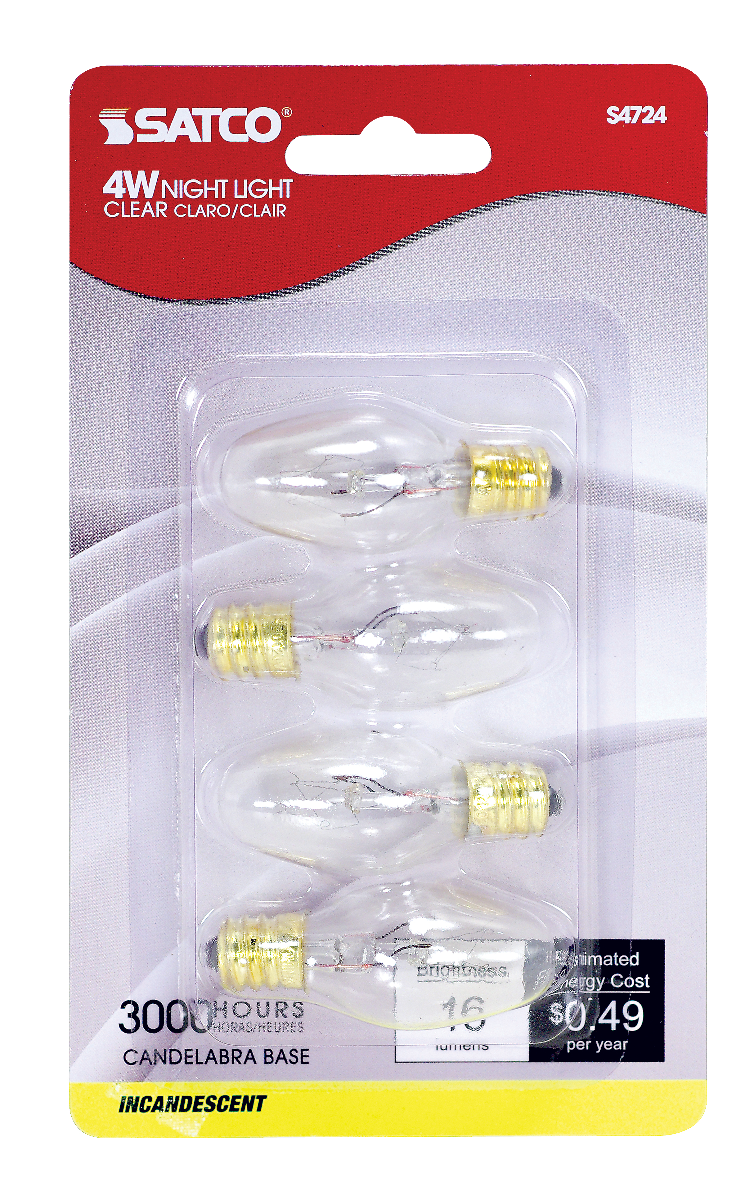 4C7 CAND CLEAR 120V 4/CD - S4724